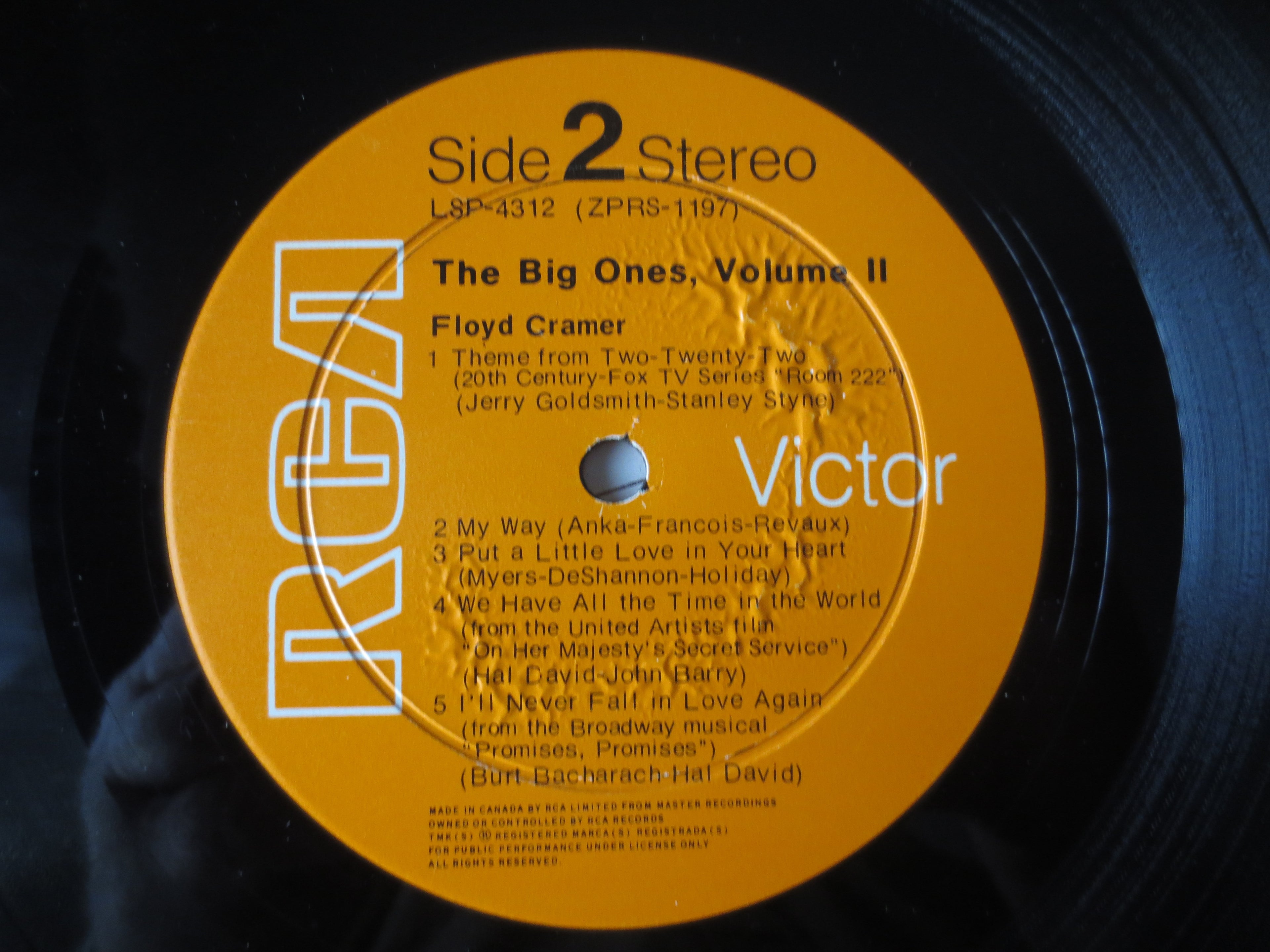 Floyd Cramer – The Big Ones Volume II (1970) Vinyl LP