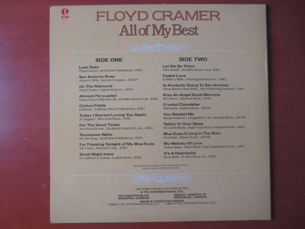 Floyd Cramer – All of My Best (K-Tel, 1980) Vinyl LP