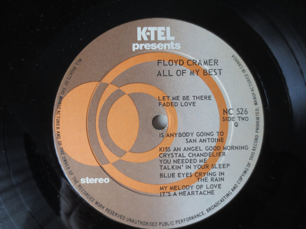 Floyd Cramer – All of My Best (K-Tel, 1980) Vinyl LP