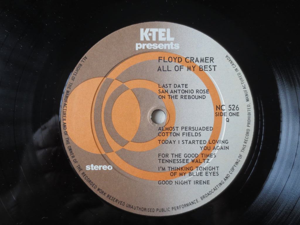 Floyd Cramer – All of My Best (K-Tel, 1980) Vinyl LP