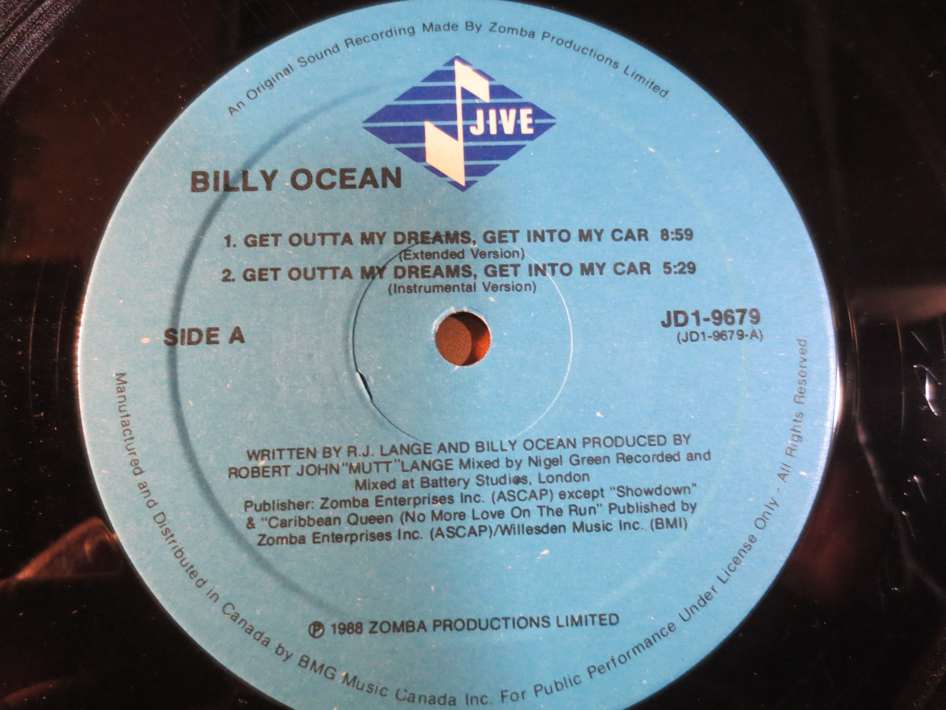Billy Ocean – Get Outta My Dreams (1988) Vinyl EP