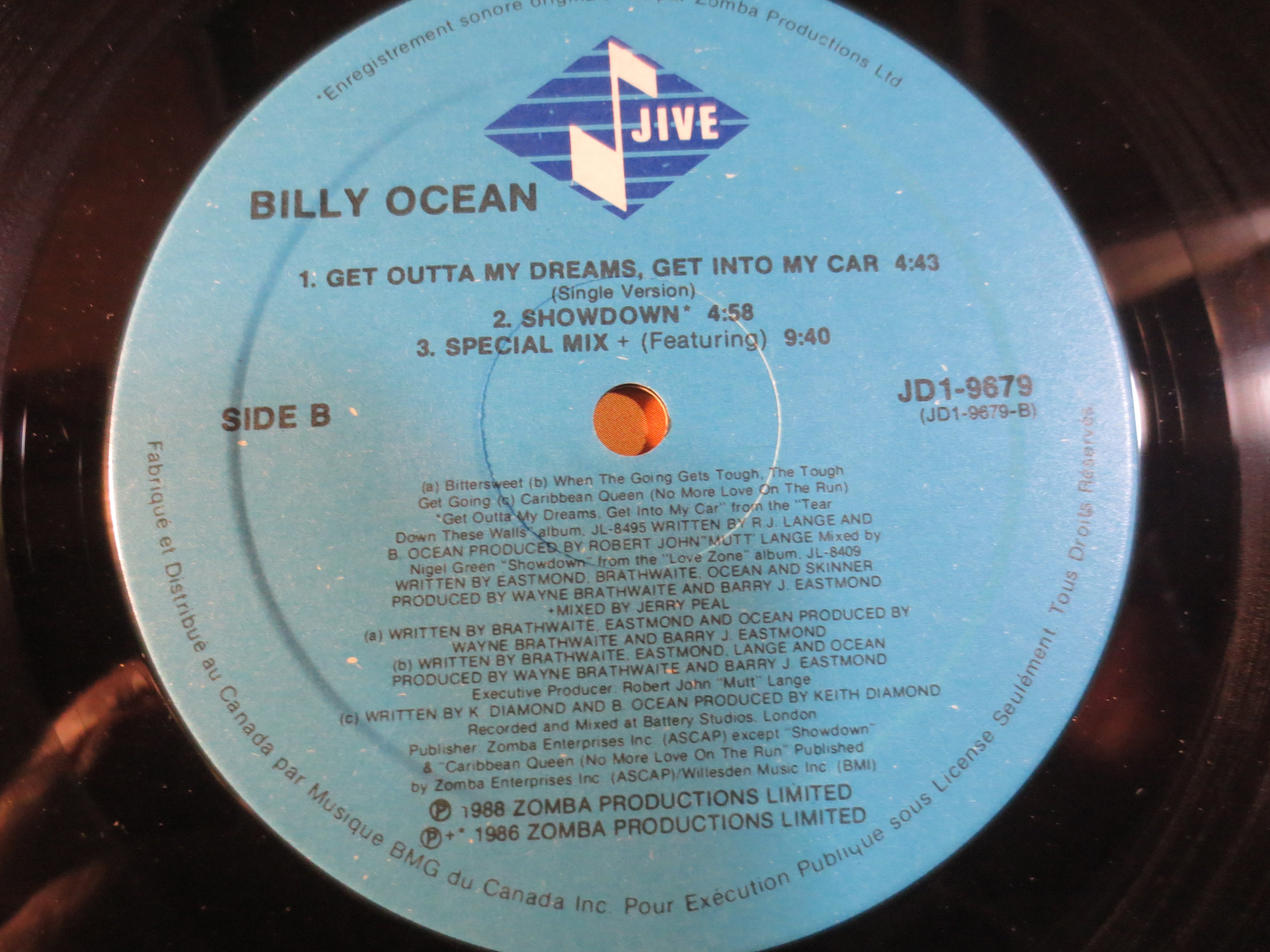 Billy Ocean – Get Outta My Dreams (1988) Vinyl EP