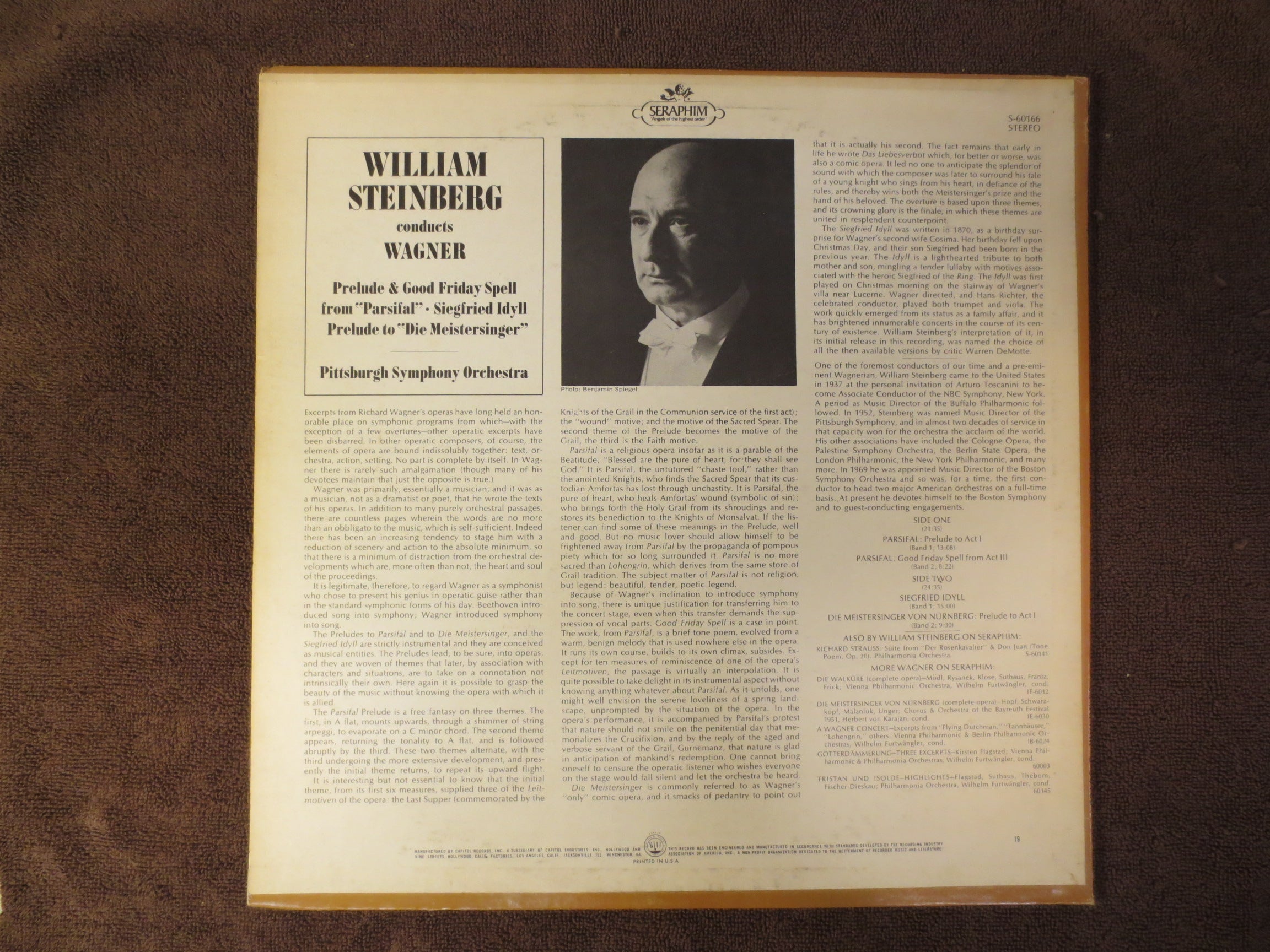 William Steinberg – Pittsburgh Symphony (1971) Vinyl LP