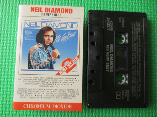 NEIL DIAMOND, His Very BEST, Neil Diamond Tape, Neil Diamond Album, Tapes, Tape Cassette, Country Cassette, 1985 Cassette