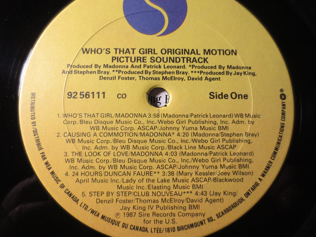 Madonna – Who's That Girl (1987) Vinyl LP