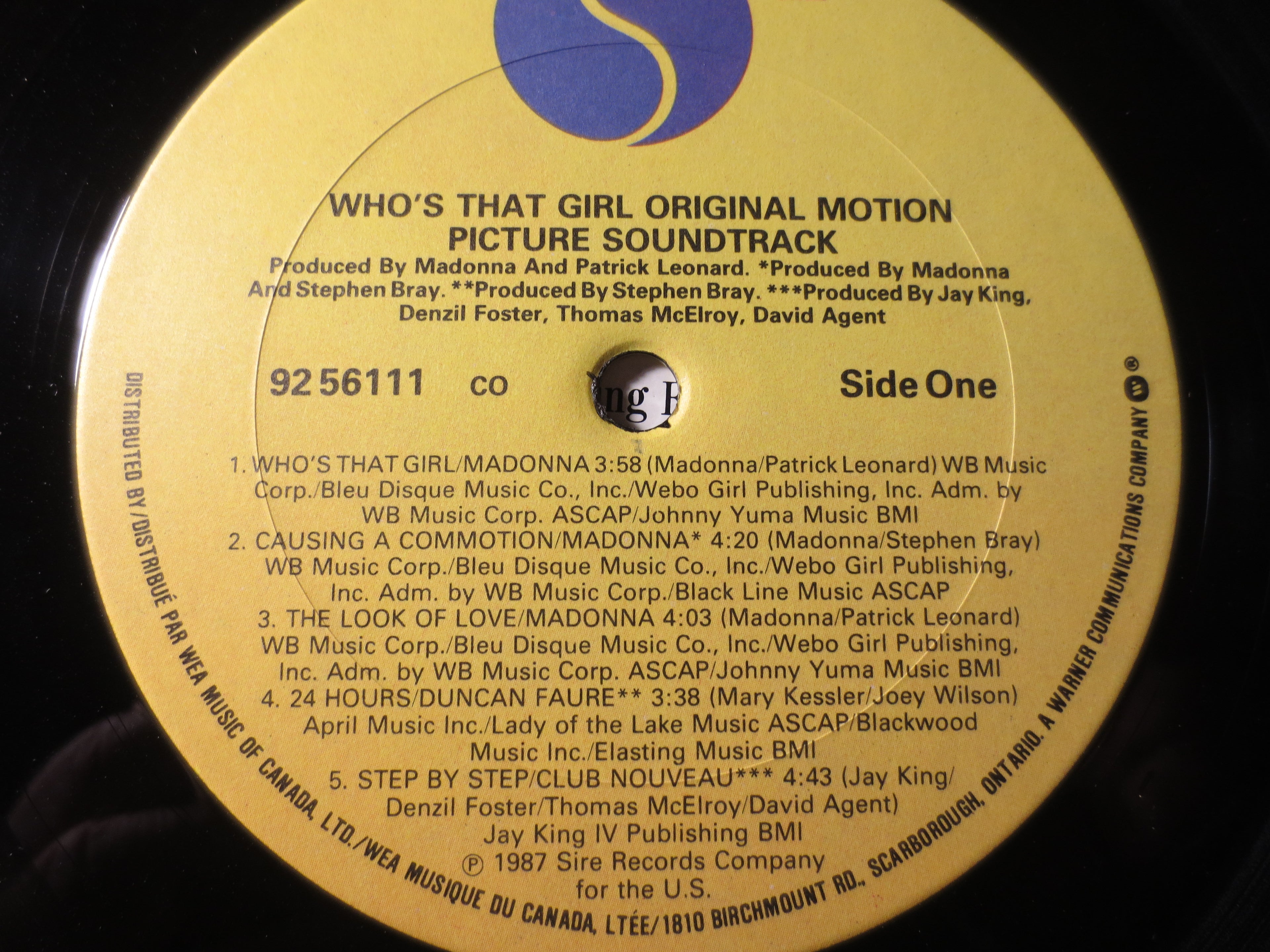 Madonna – Who's That Girl (1987) Vinyl LP