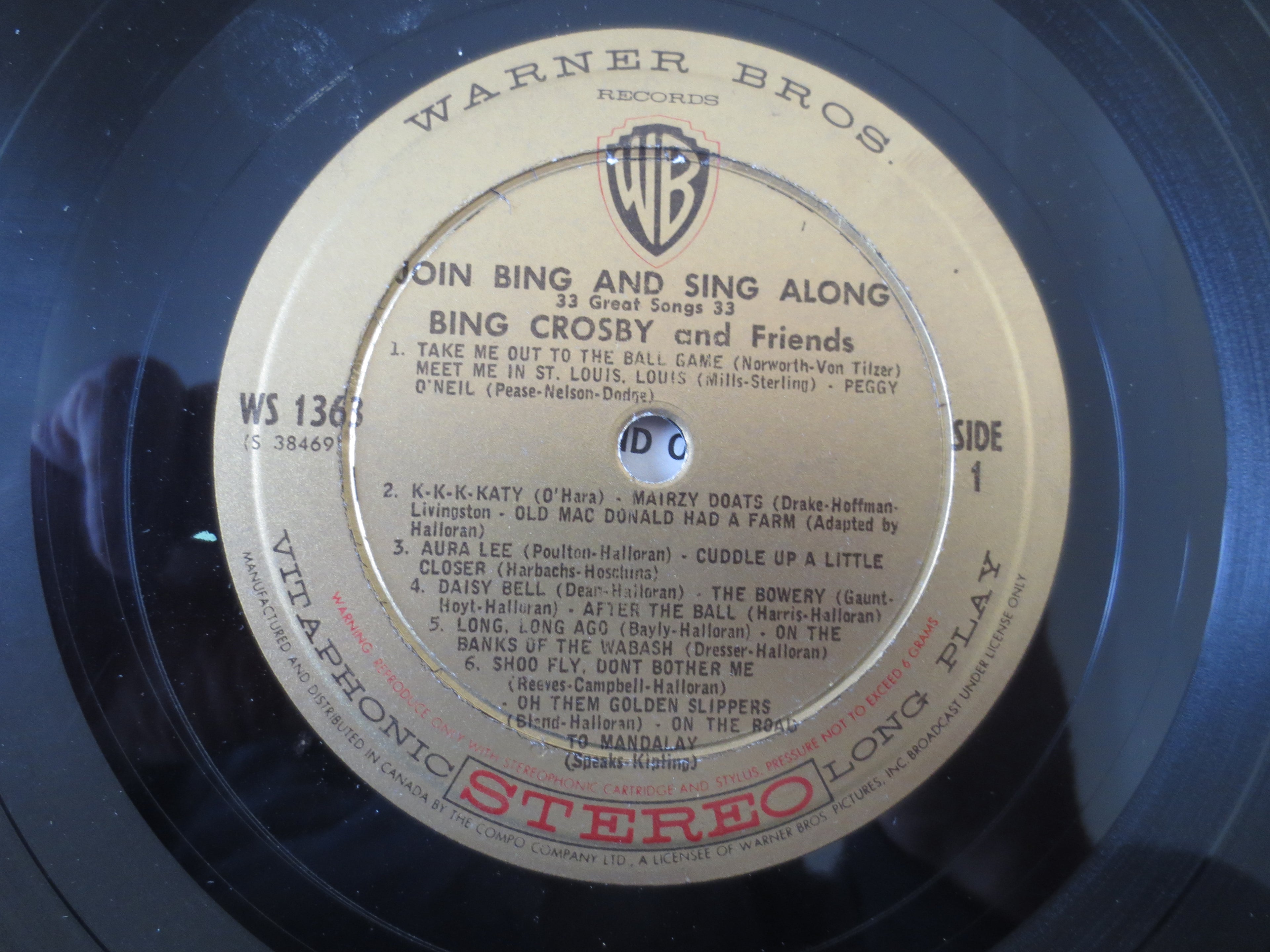 Bing Crosby – Join Bing and Sing Along (1960) Vinyl LP