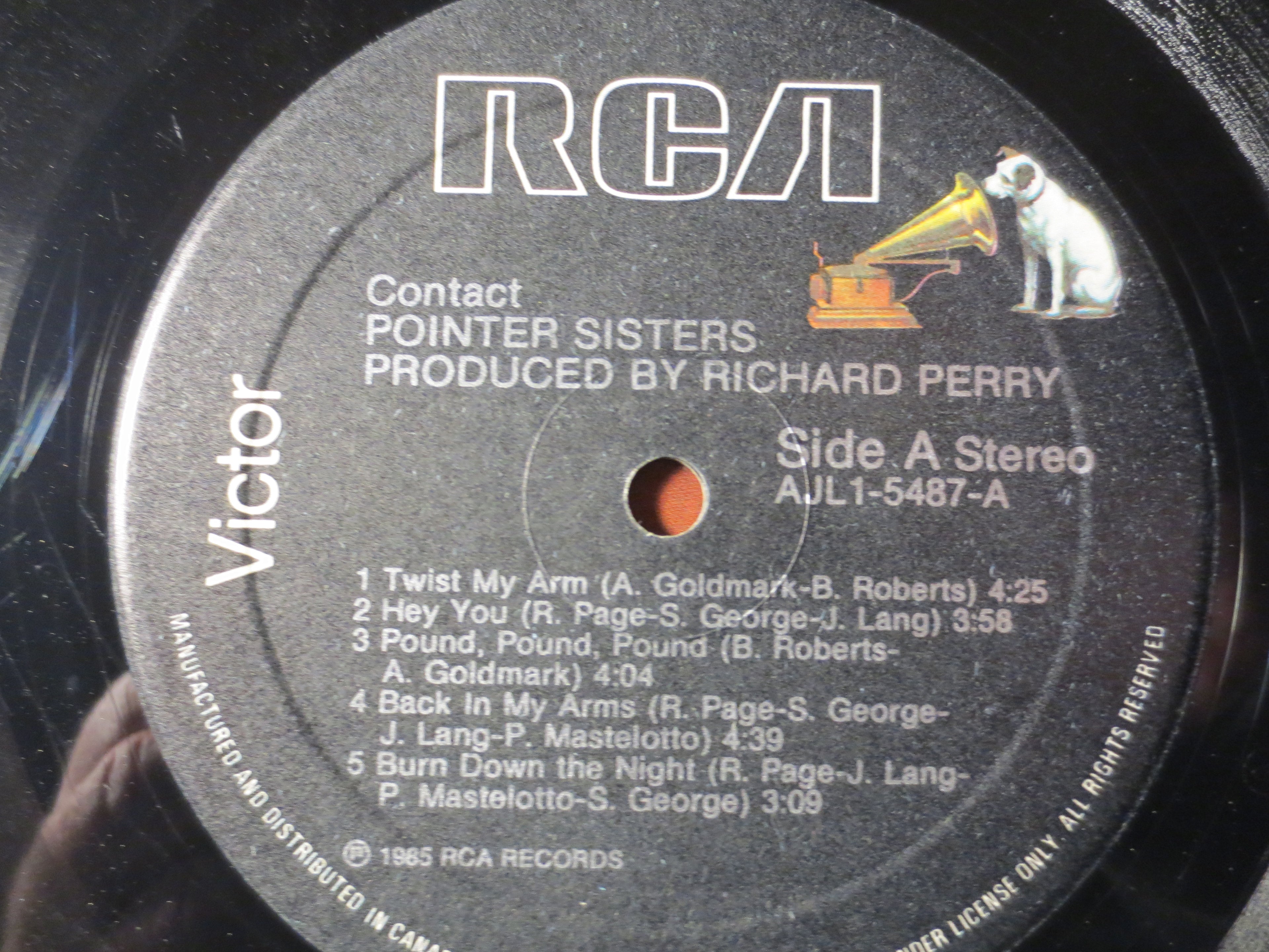 The Pointer Sisters – Contact (1985) Vinyl LP
