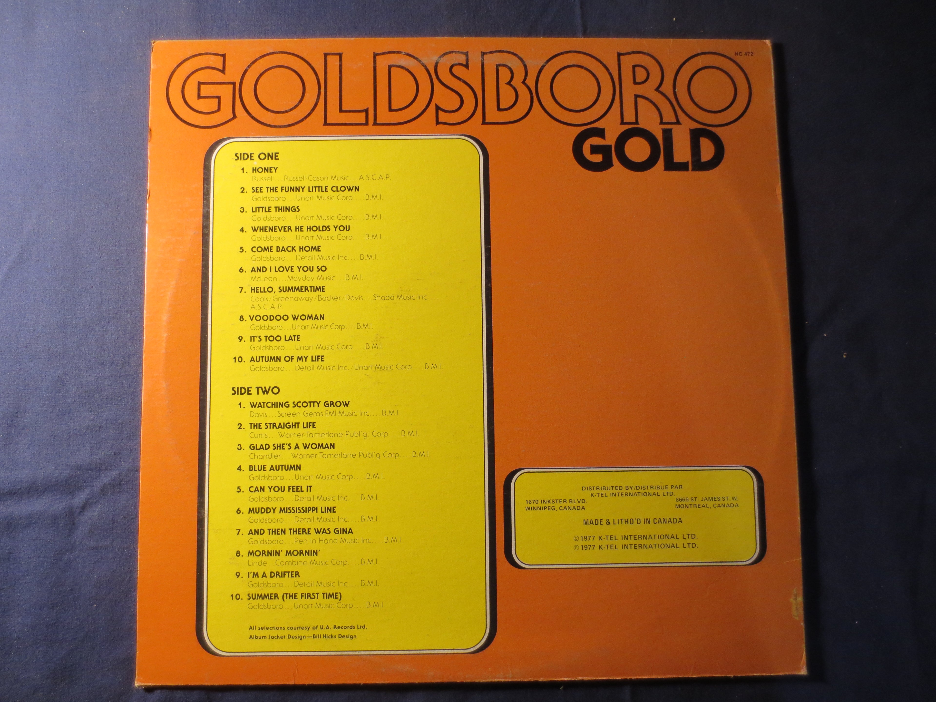 Bobby Goldsboro – Goldsboro Gold (1977) Vinyl LP