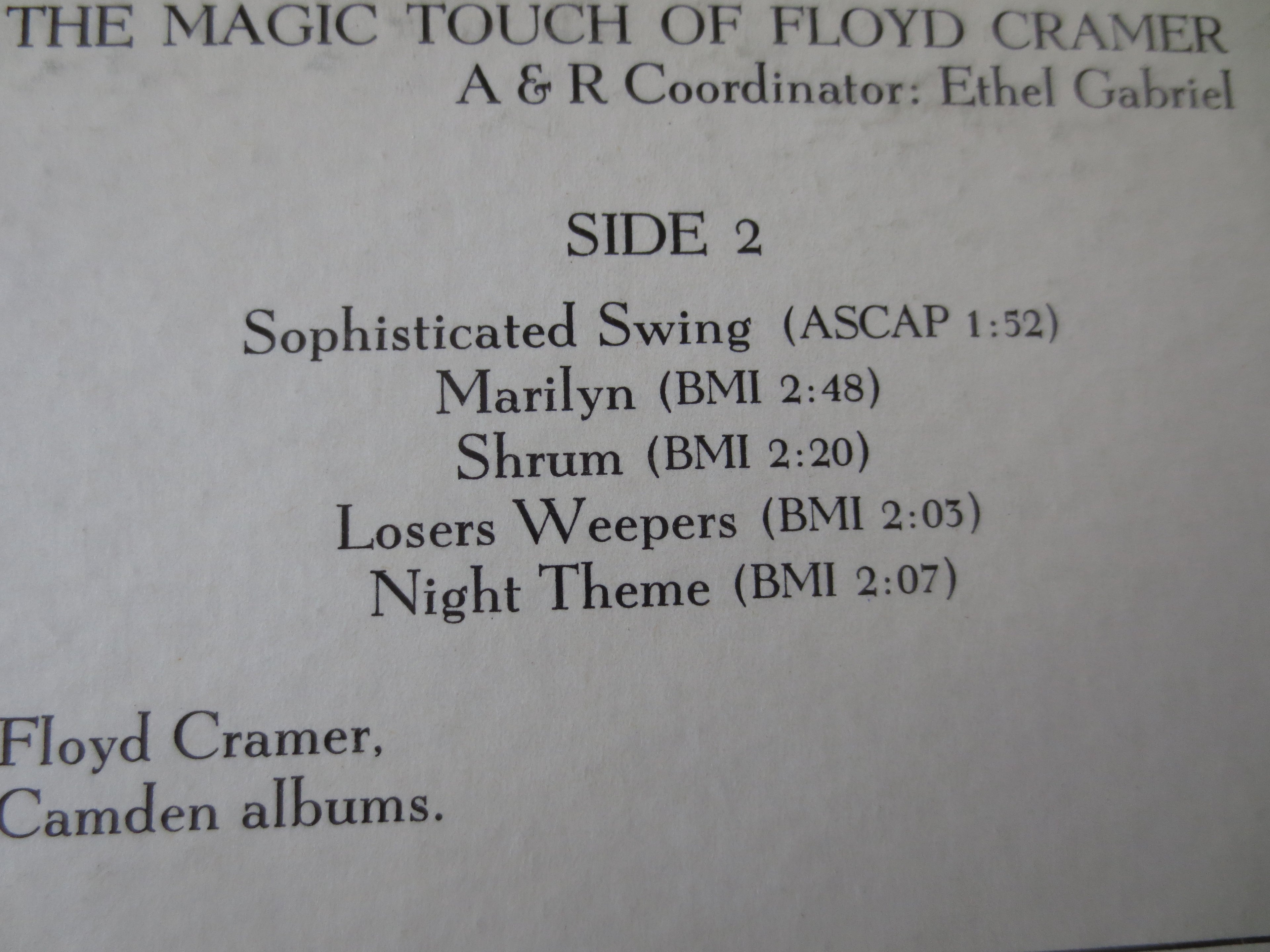 Floyd Cramer – The Magic Touch of Floyd Cramer (1965) Vinyl LP