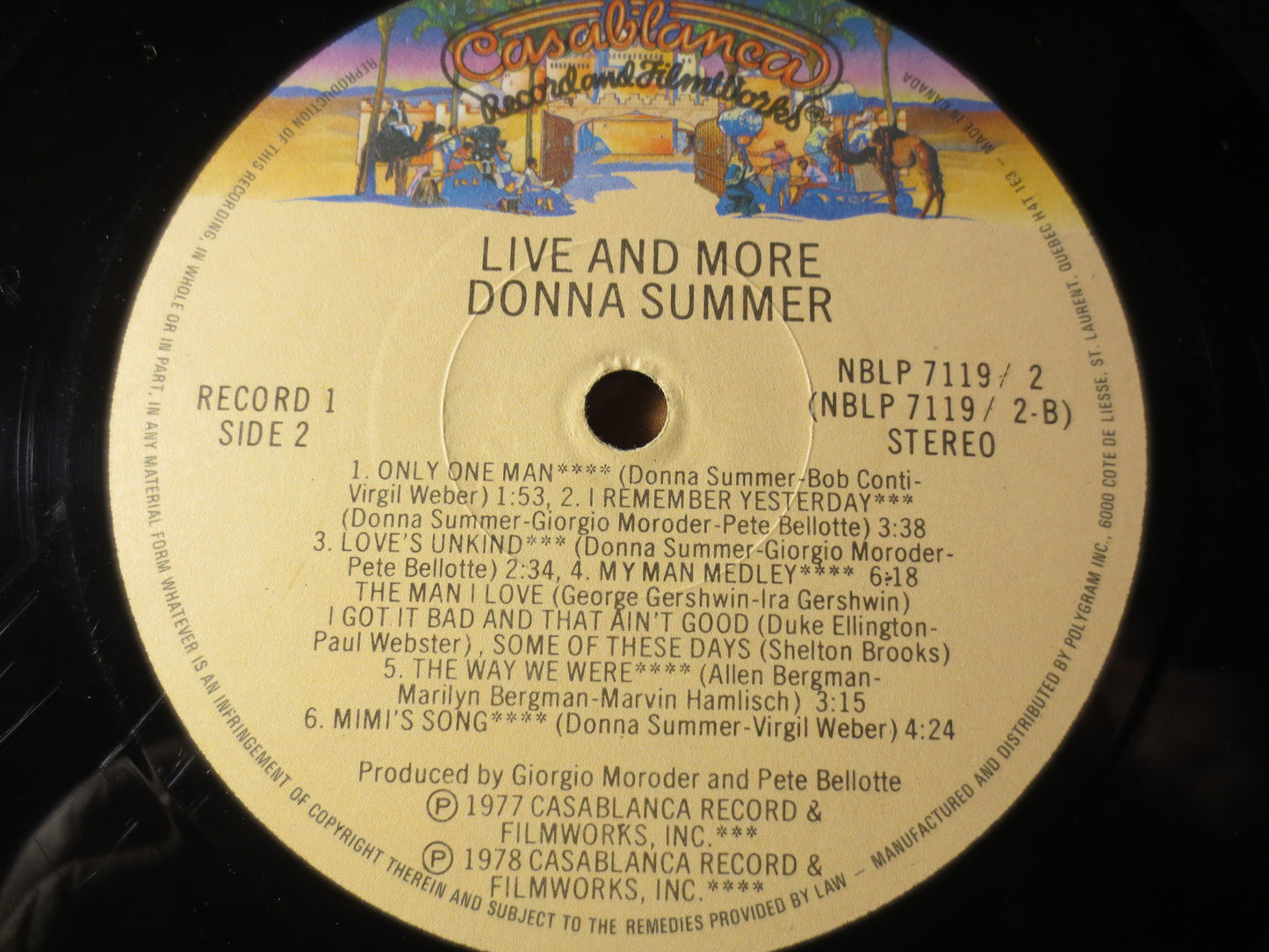 DONNA SUMMER, LIVE and More, Donna Summer Record, Donna Summer Album, Donna Summer Lp, Disco Records Pop Lp, 1977 Records