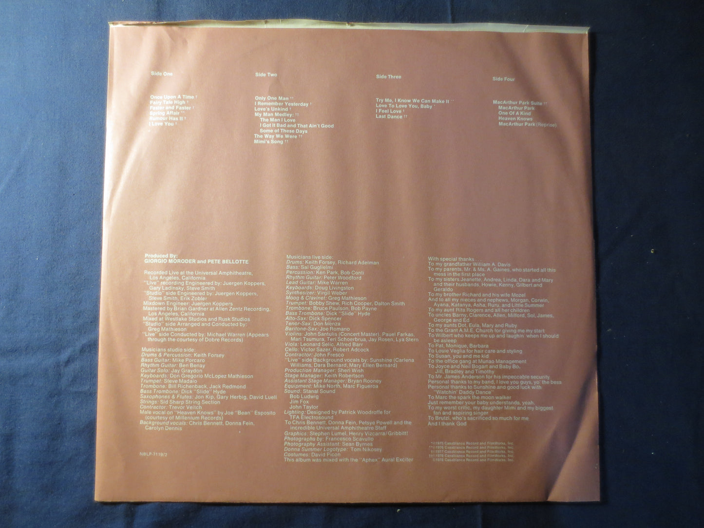 DONNA SUMMER, LIVE and More, Donna Summer Record, Donna Summer Album, Donna Summer Lp, Disco Records Pop Lp, 1977 Records