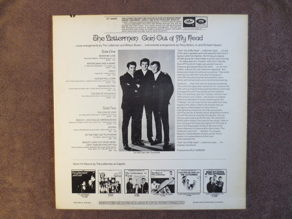 The Lettermen – Out of My Head (1968) Vinyl LP