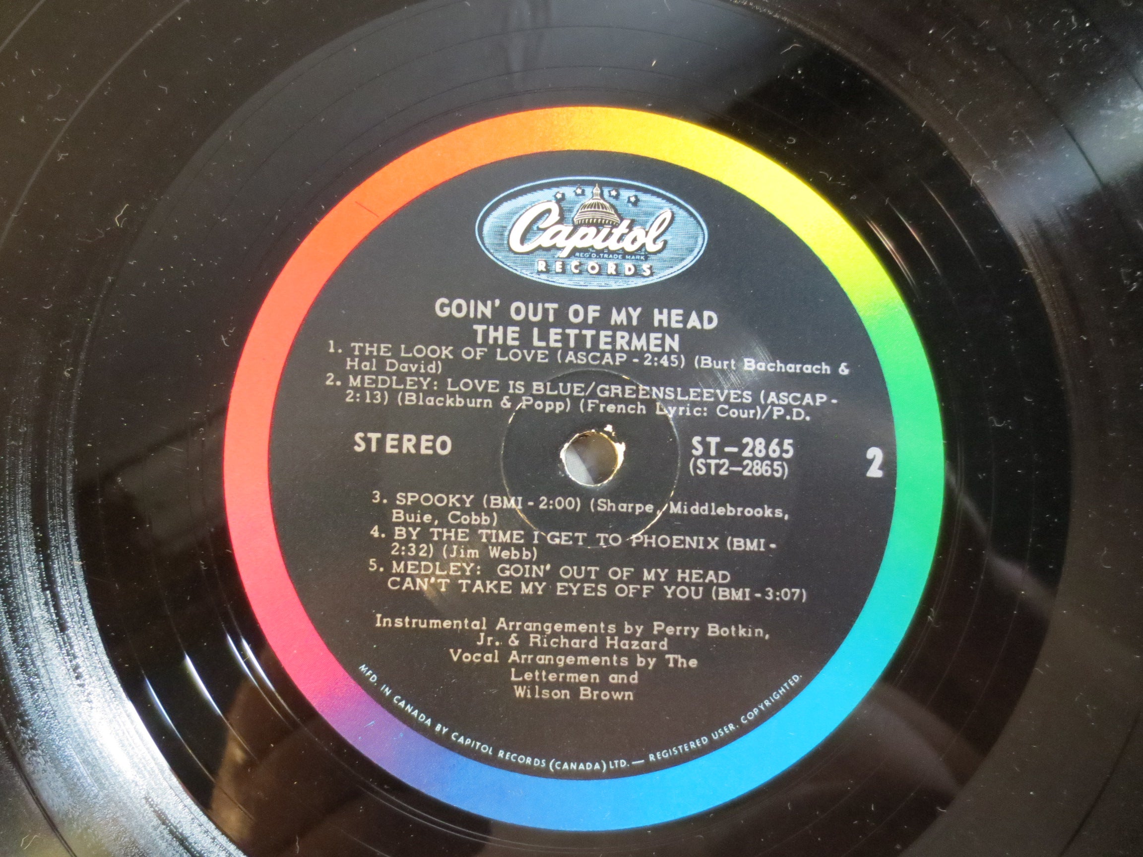 The Lettermen – Out of My Head (1968) Vinyl LP