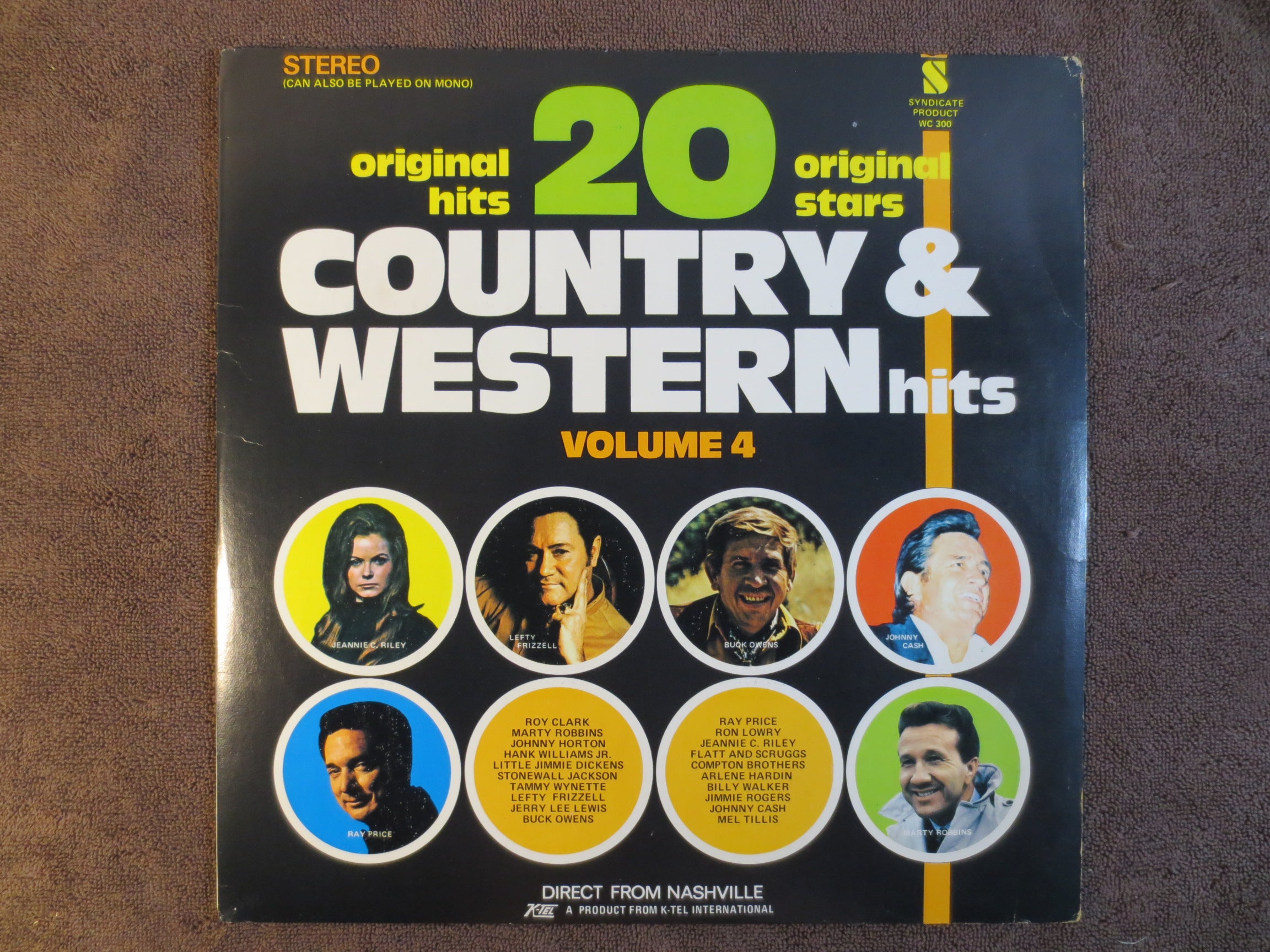 K-Tel – 20 Country & Western Hits (1973) Vinyl LP