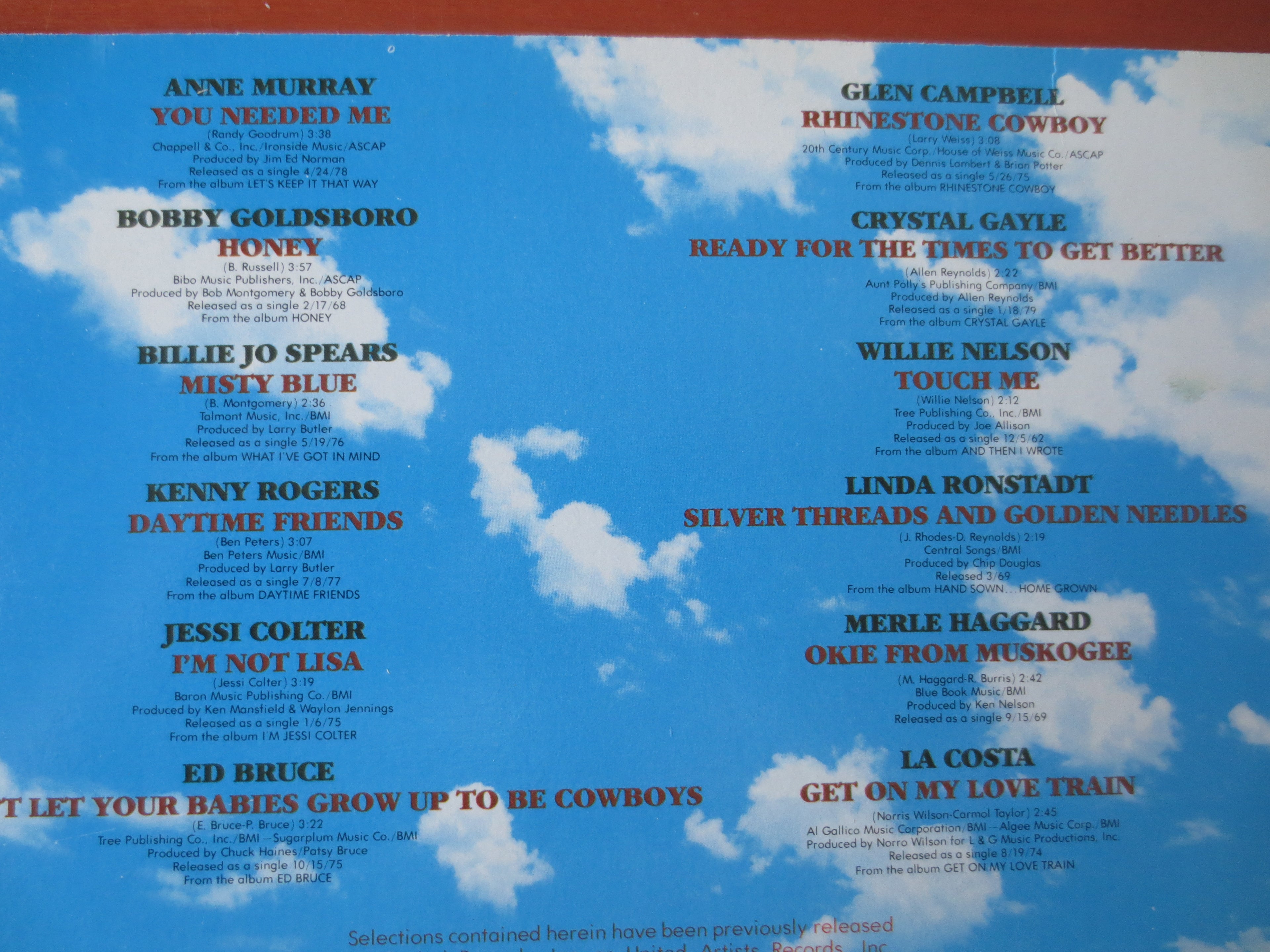 The Best of Country Crossovers Volume Two (1979) Vinyl LP