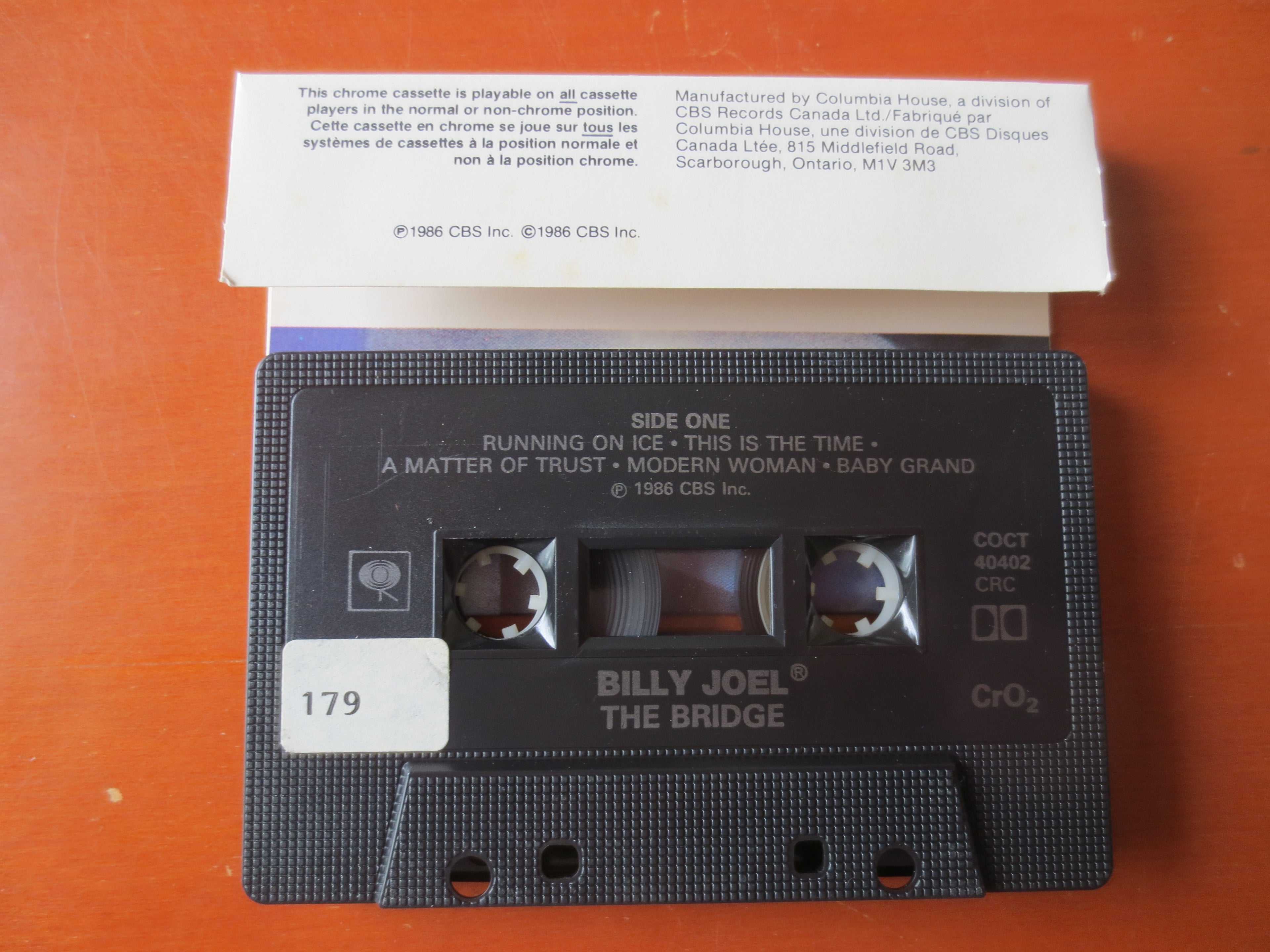 Billy Joel – The Bridge (1986) Cassette