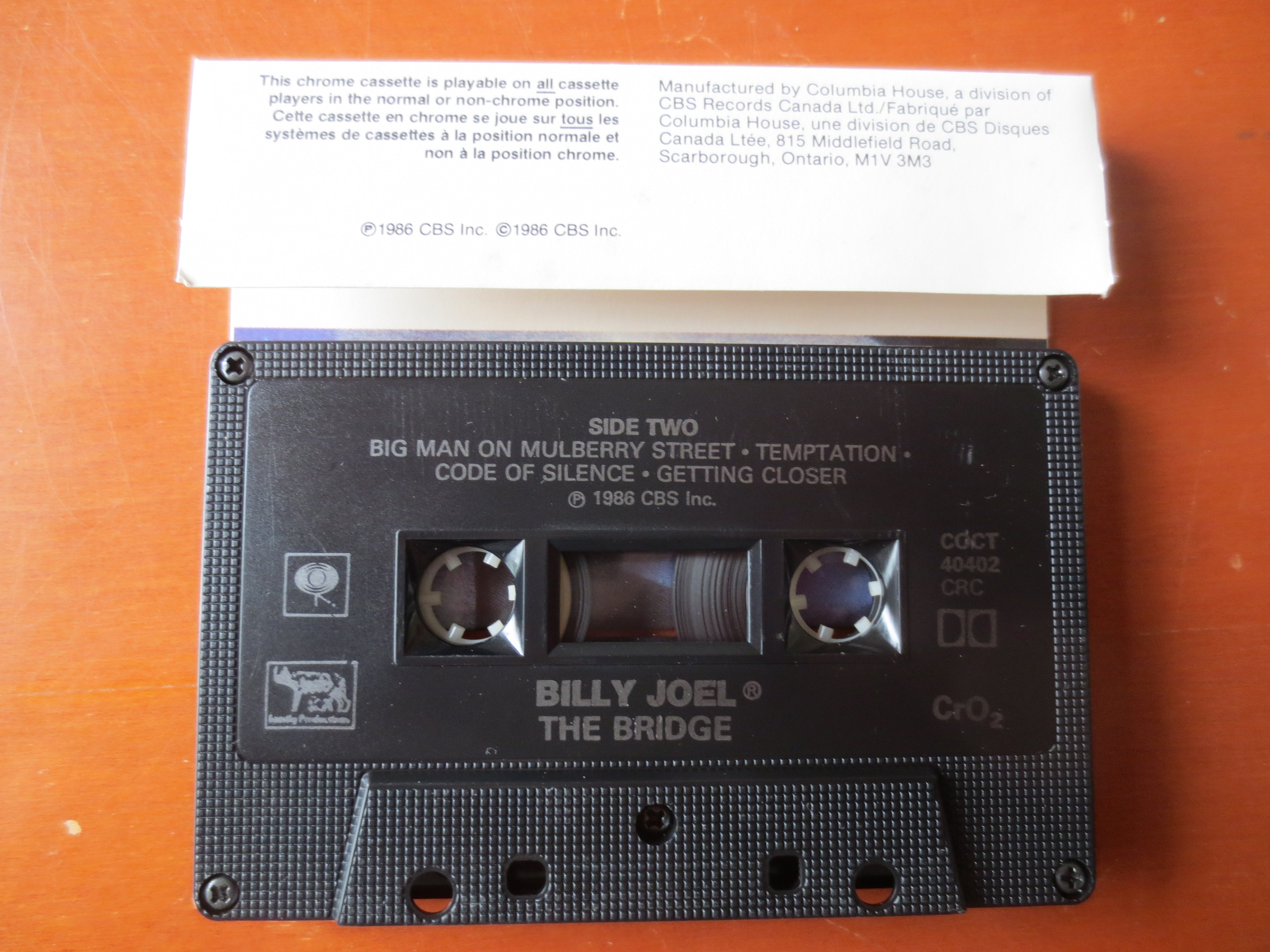 Billy Joel – The Bridge (1986) Cassette