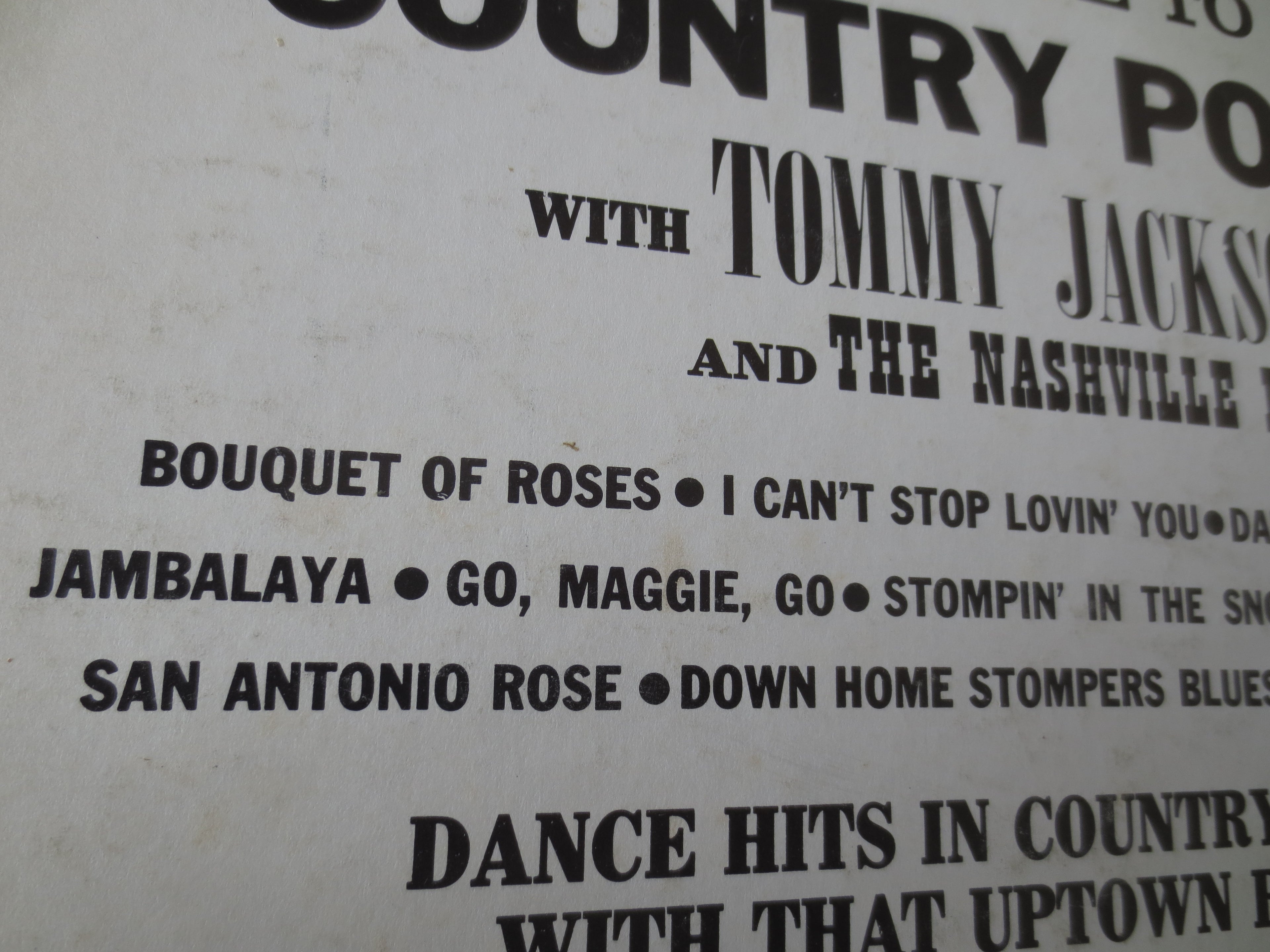 Tommy Jackson – Let's Dance to Country Pops (1964) Vinyl LP