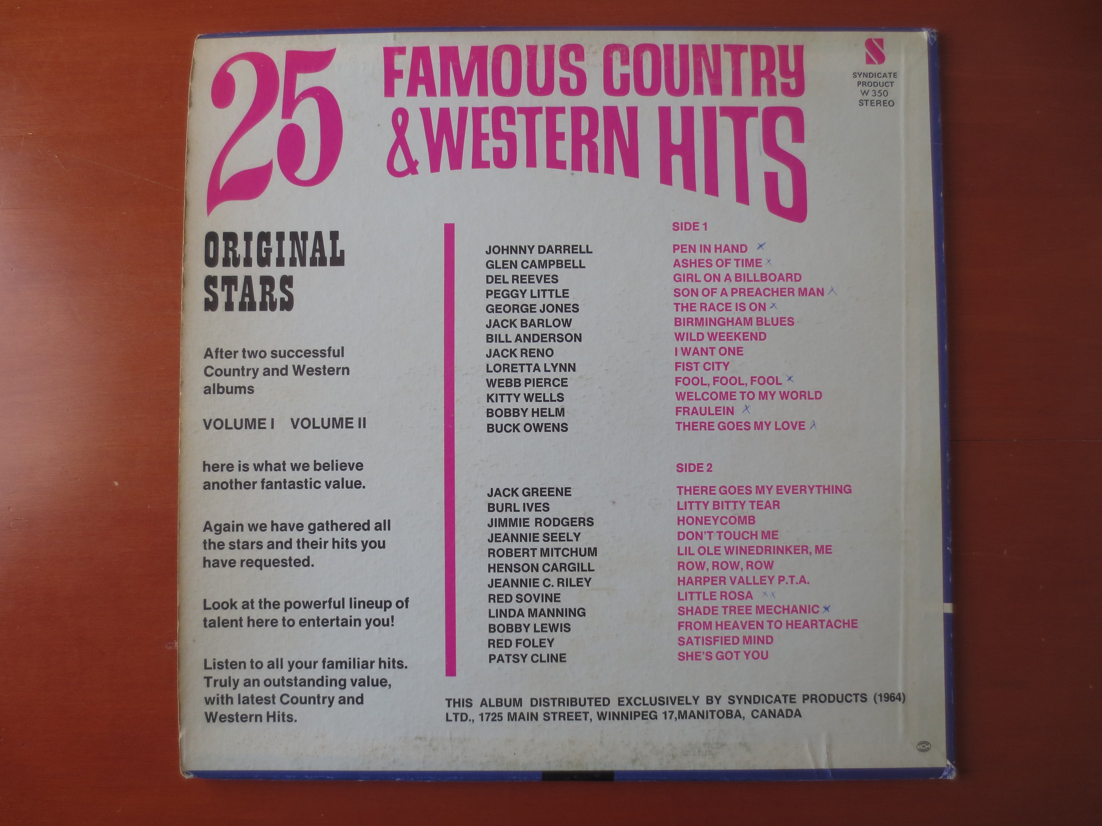 Country Music Album (1964) Vinyl LP