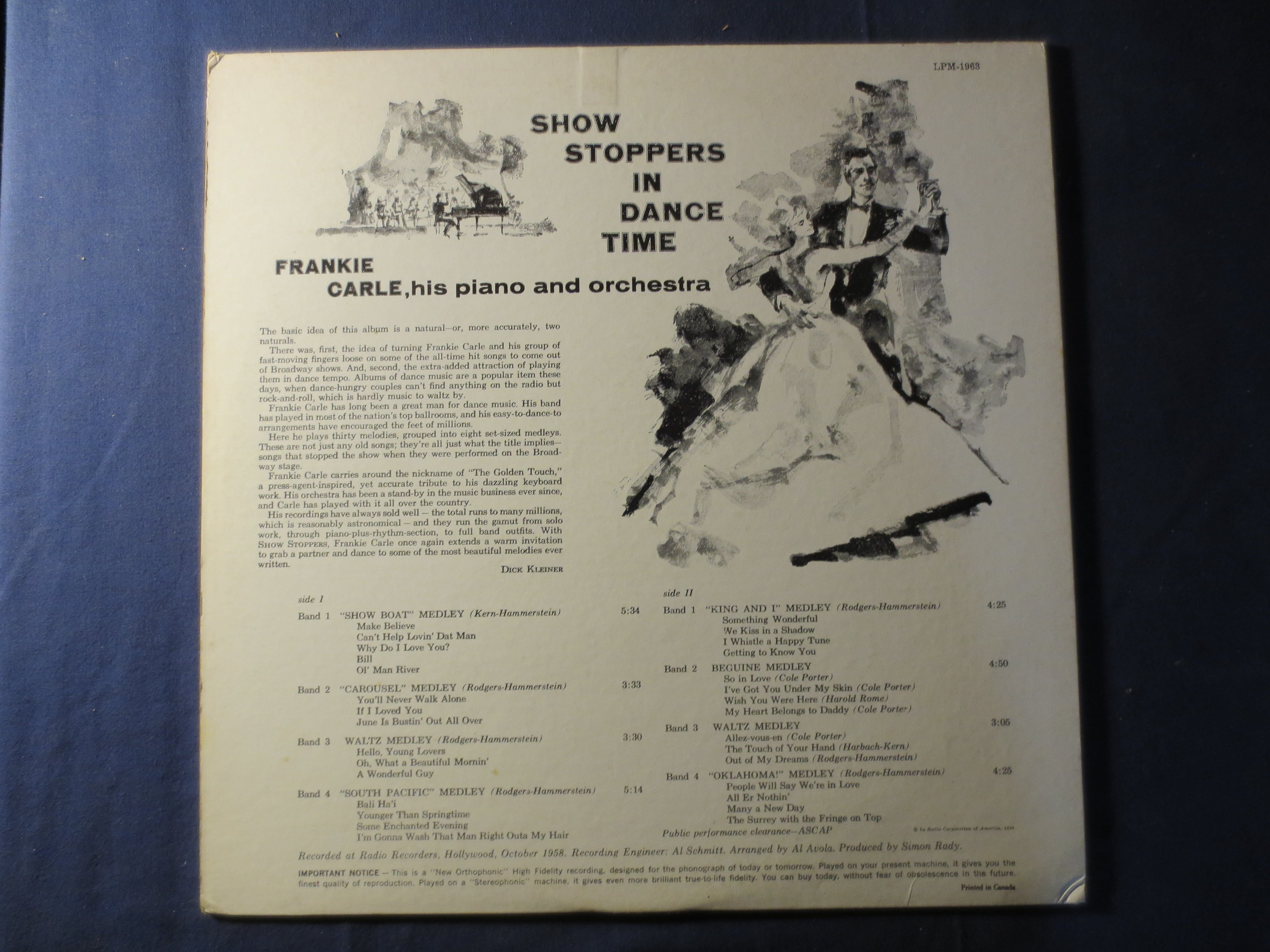 Frankie Carle – Show Stoppers in Dance Time (1958) Vinyl LP