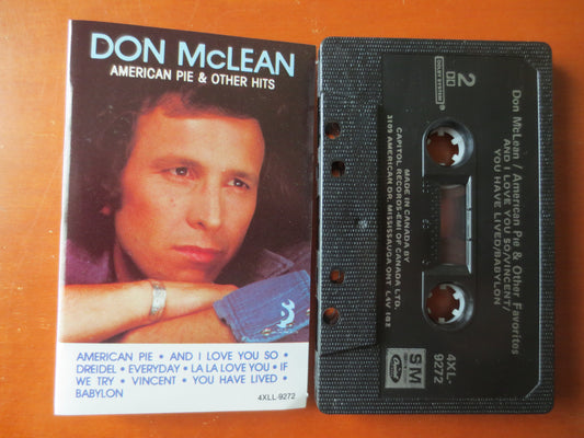 DON McLEAN, GREATEST Hits, Don McLean Tape, Don McLean Album, Tape Cassette, Pop Music Tapes, Pop Cassette, Cassette Music