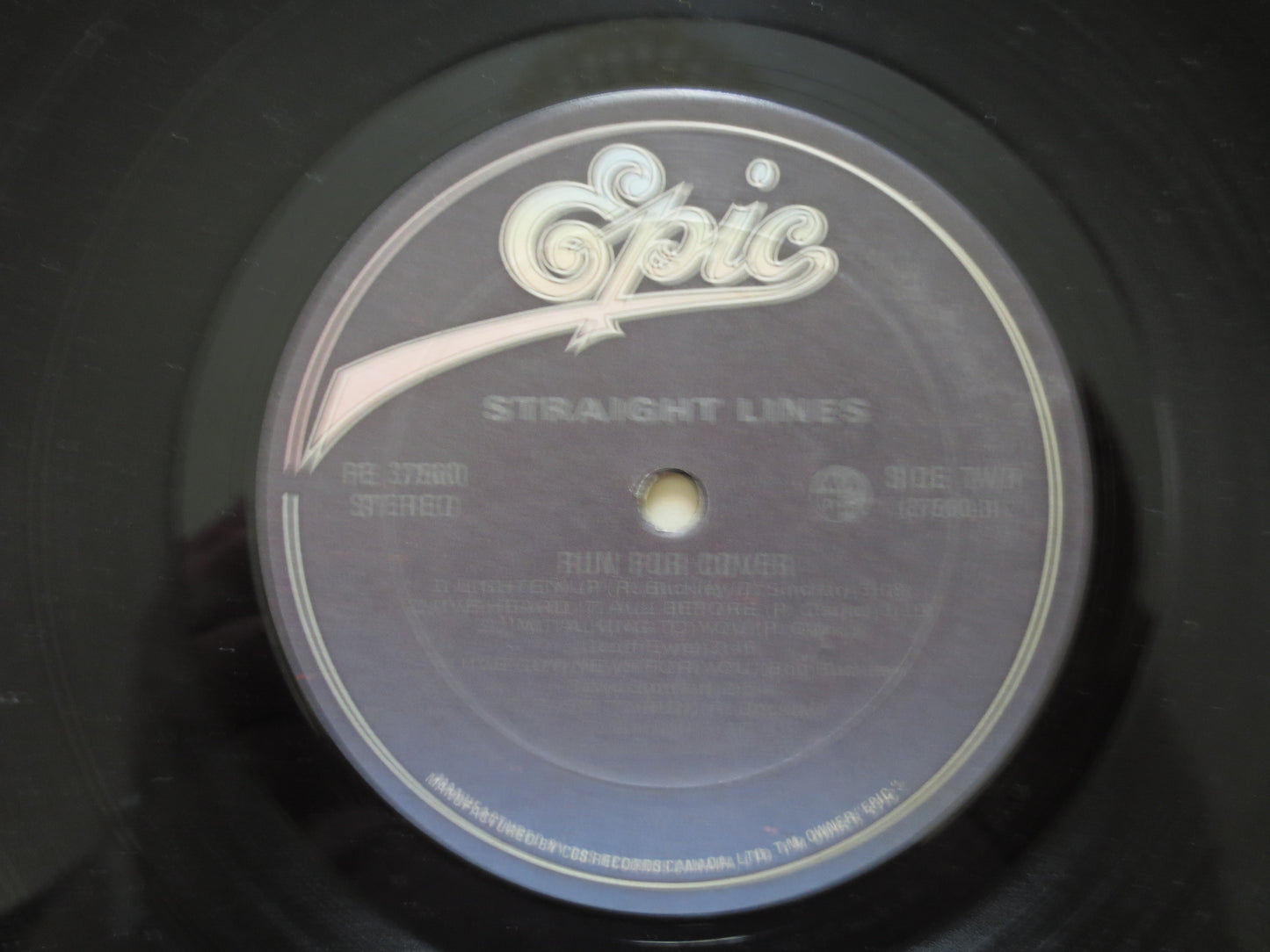 STRAIGHT LINES, Run For COVER, Straight Lines Vinyl, Straight Lines Album, Vinyl Records, Rock Album, Vinyl, 1981 Records