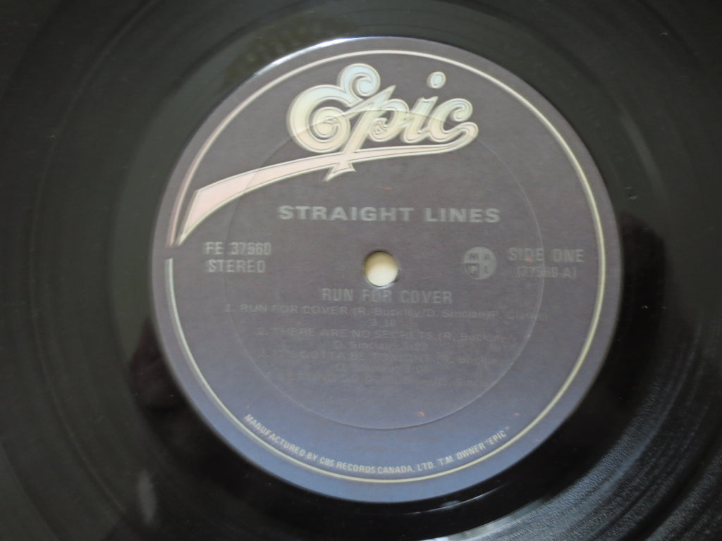 Straight Lines – Run for Cover (1981) Vinyl LP