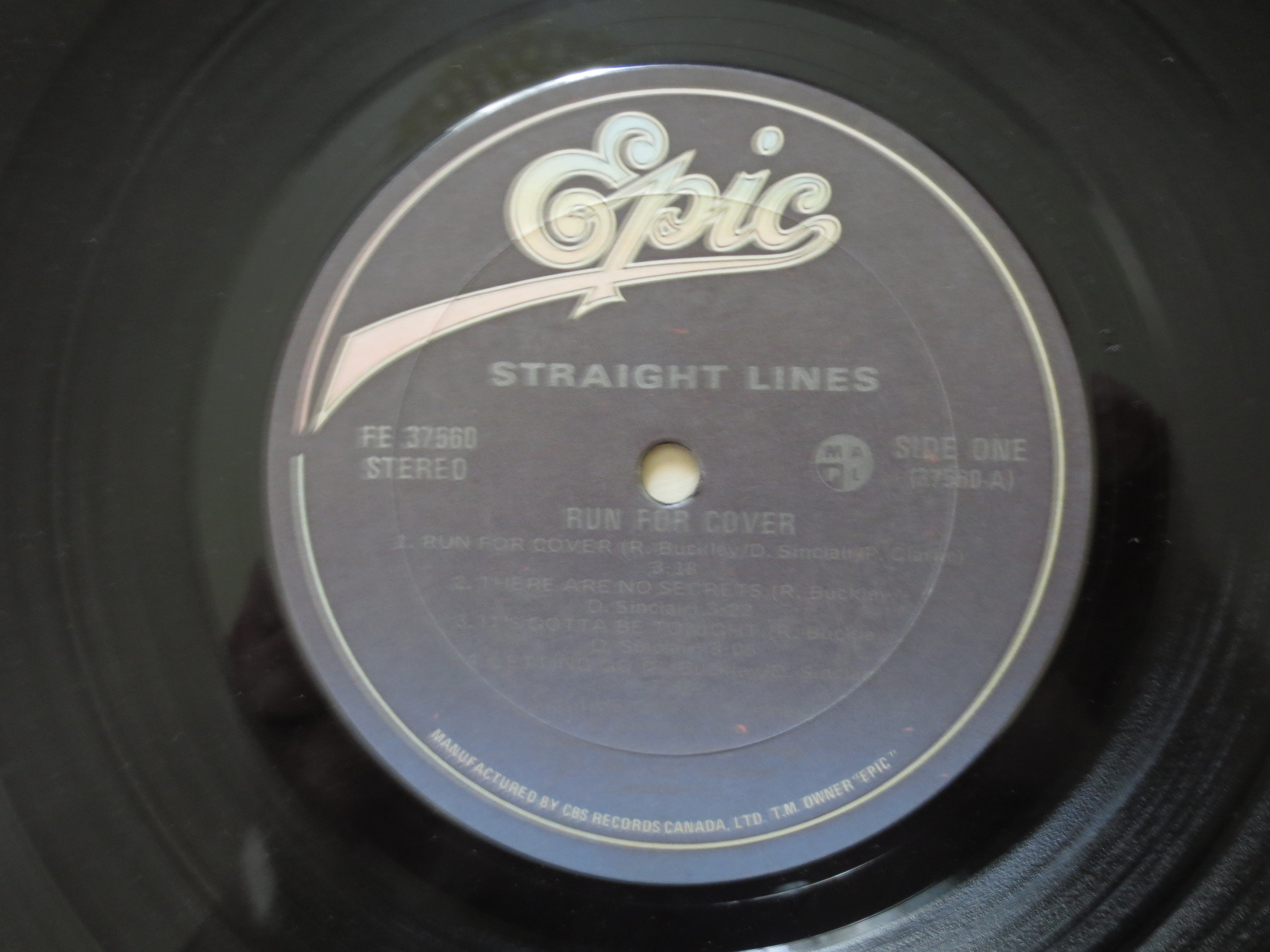 Straight Lines – Run for Cover (1981) Vinyl LP