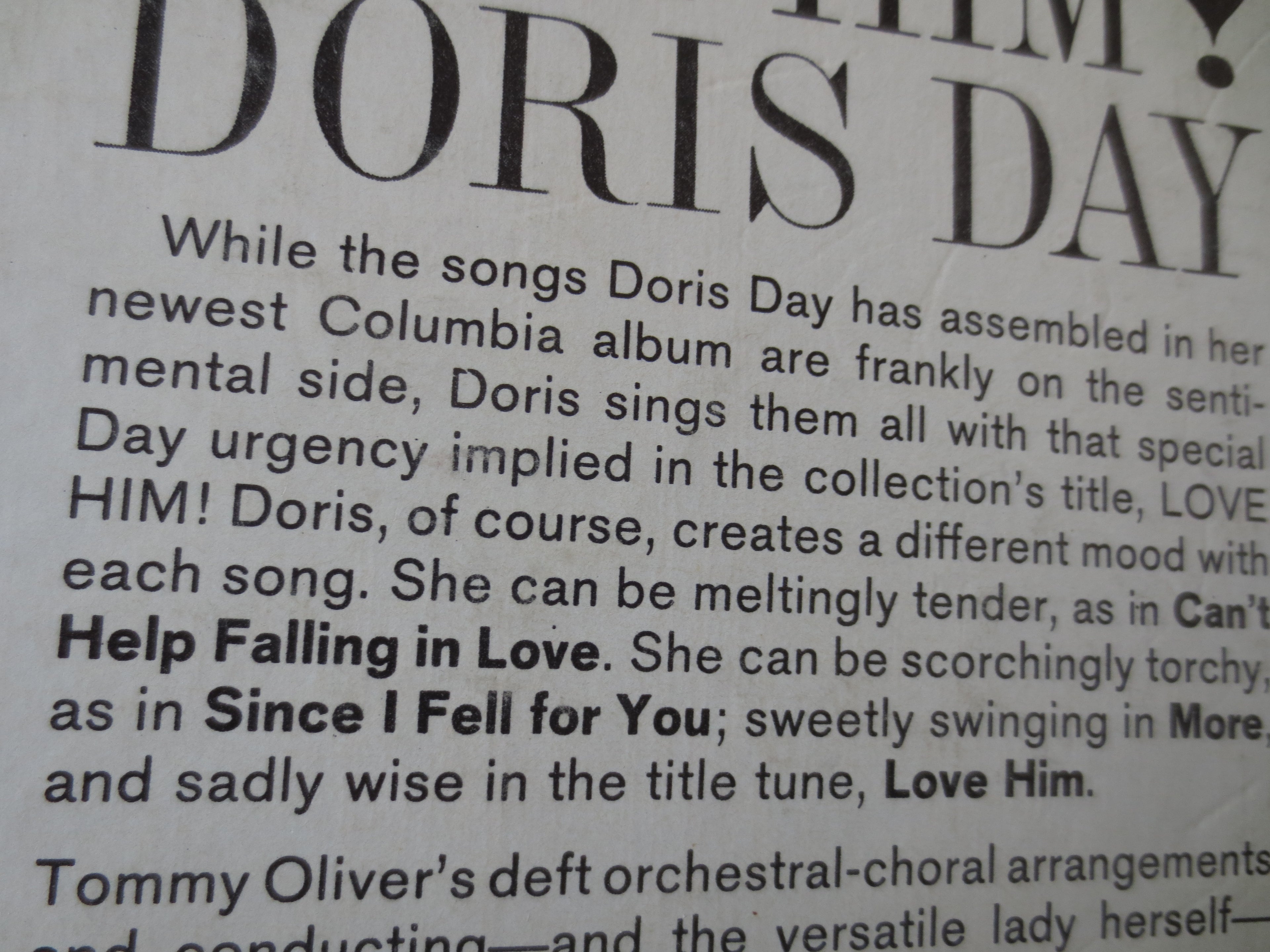 Doris Day – Love Him (1964) Vinyl LP
