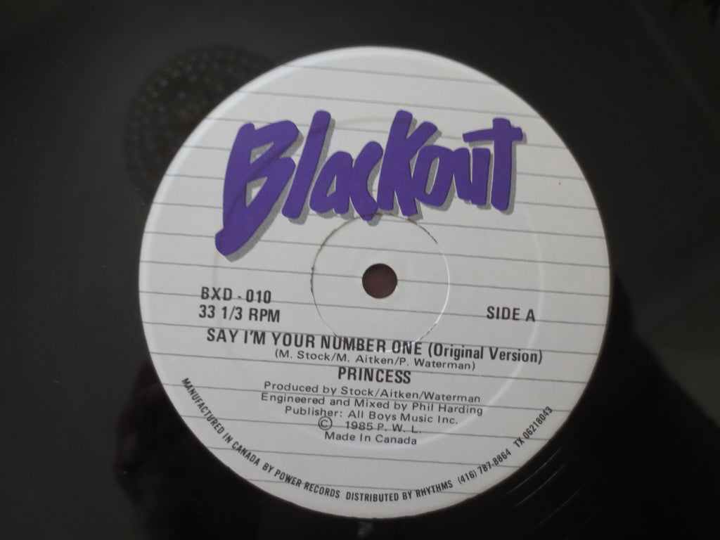 Princess – Say I'm Your Number One (1985) 45 RPM Vinyl