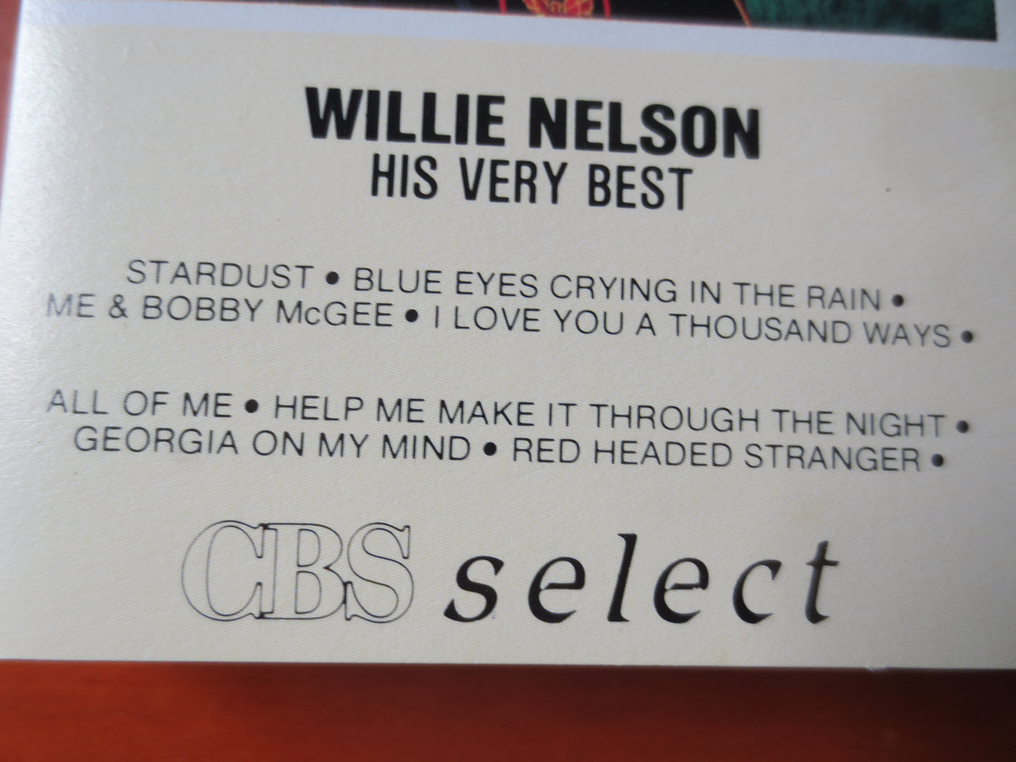 WILLIE NELSON, His Very BEST, Willie Nelson Tape, Willie Nelson Album, Tape Cassette, Tape, Country Cassette, Cassette Music