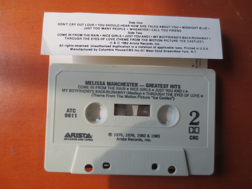 Melissa Manchester – Greatest Hits (1982) Cassette