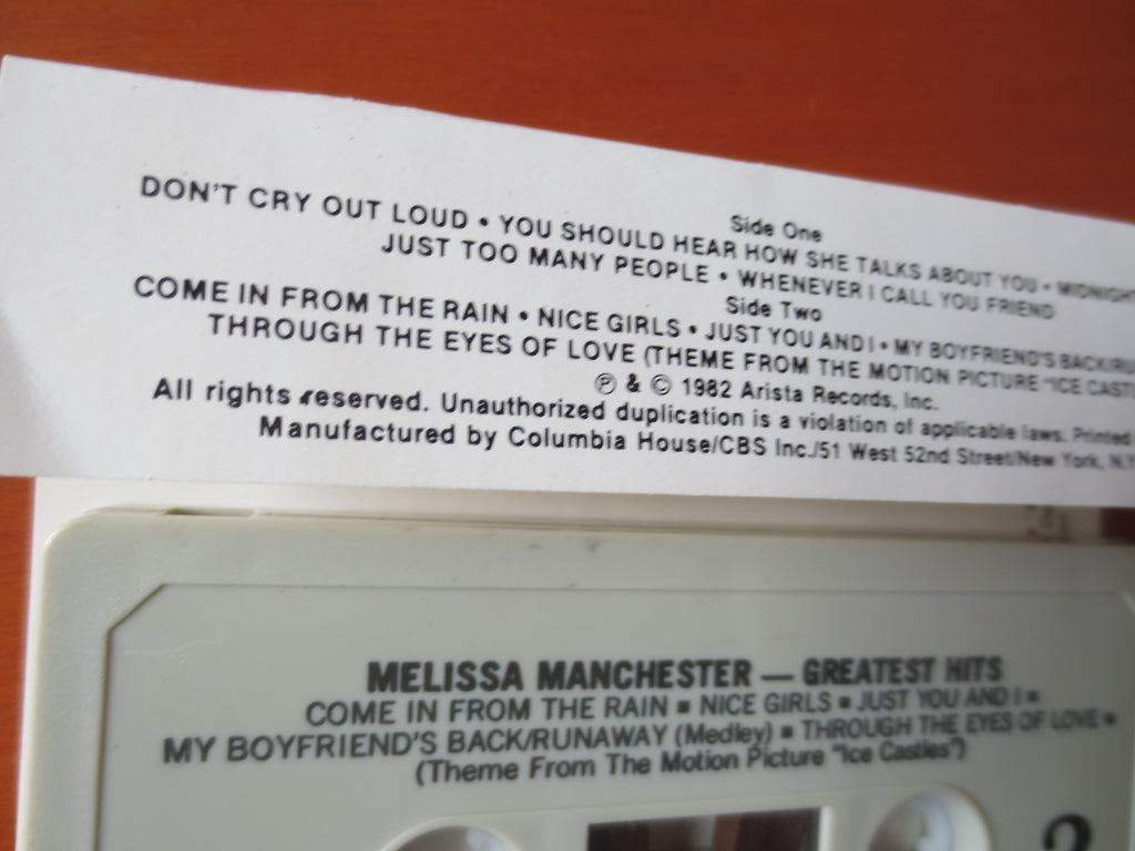 Melissa Manchester – Greatest Hits (1982) Cassette