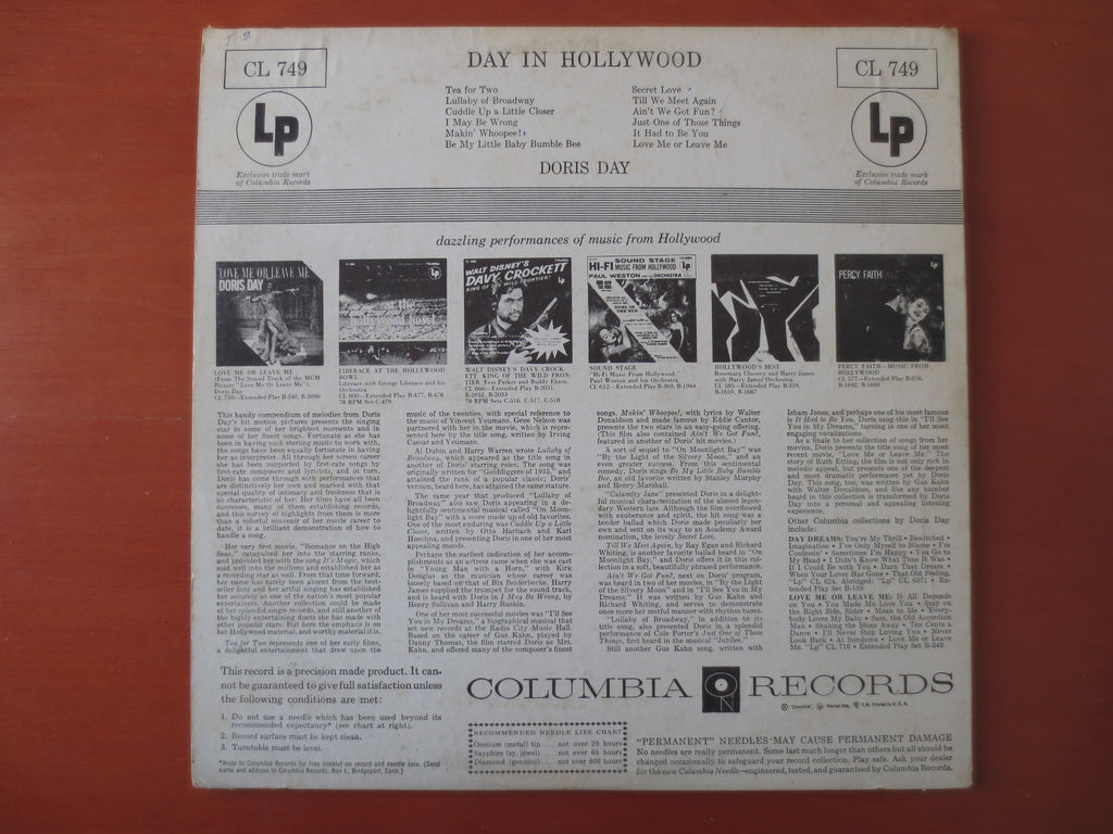Doris Day – Day in Hollywood (1955) Vinyl LP