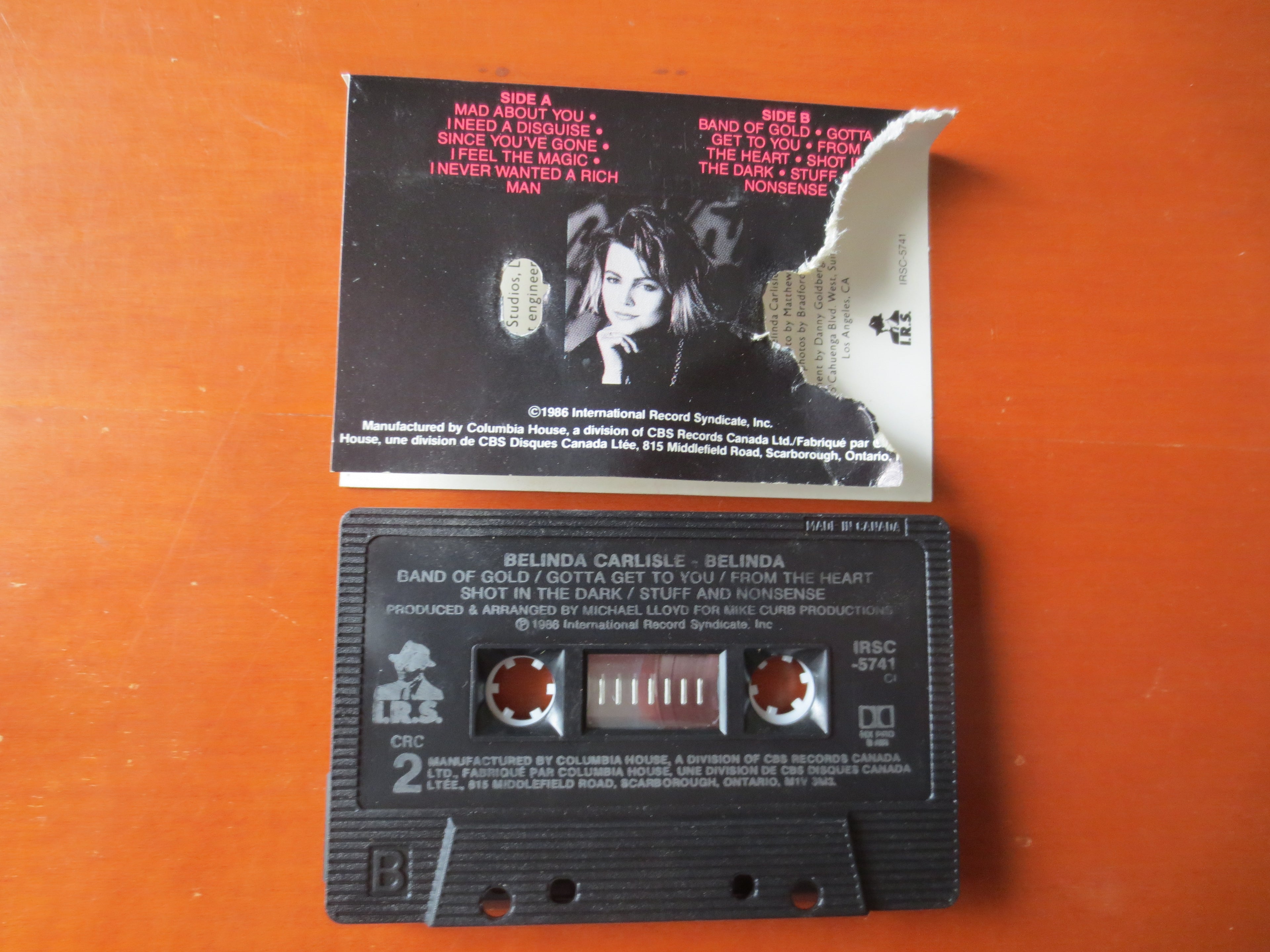 Belinda Carlisle – Belinda (1986) Cassette