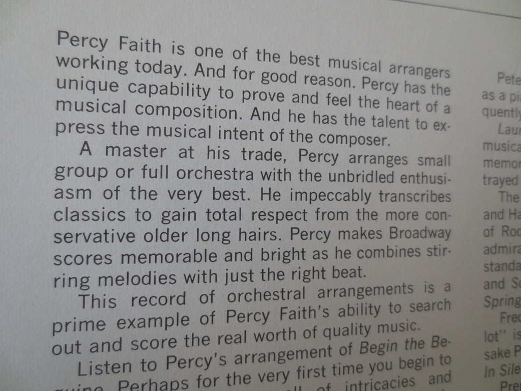 Percy Faith – Younger Than Springtime (1967) Vinyl LP