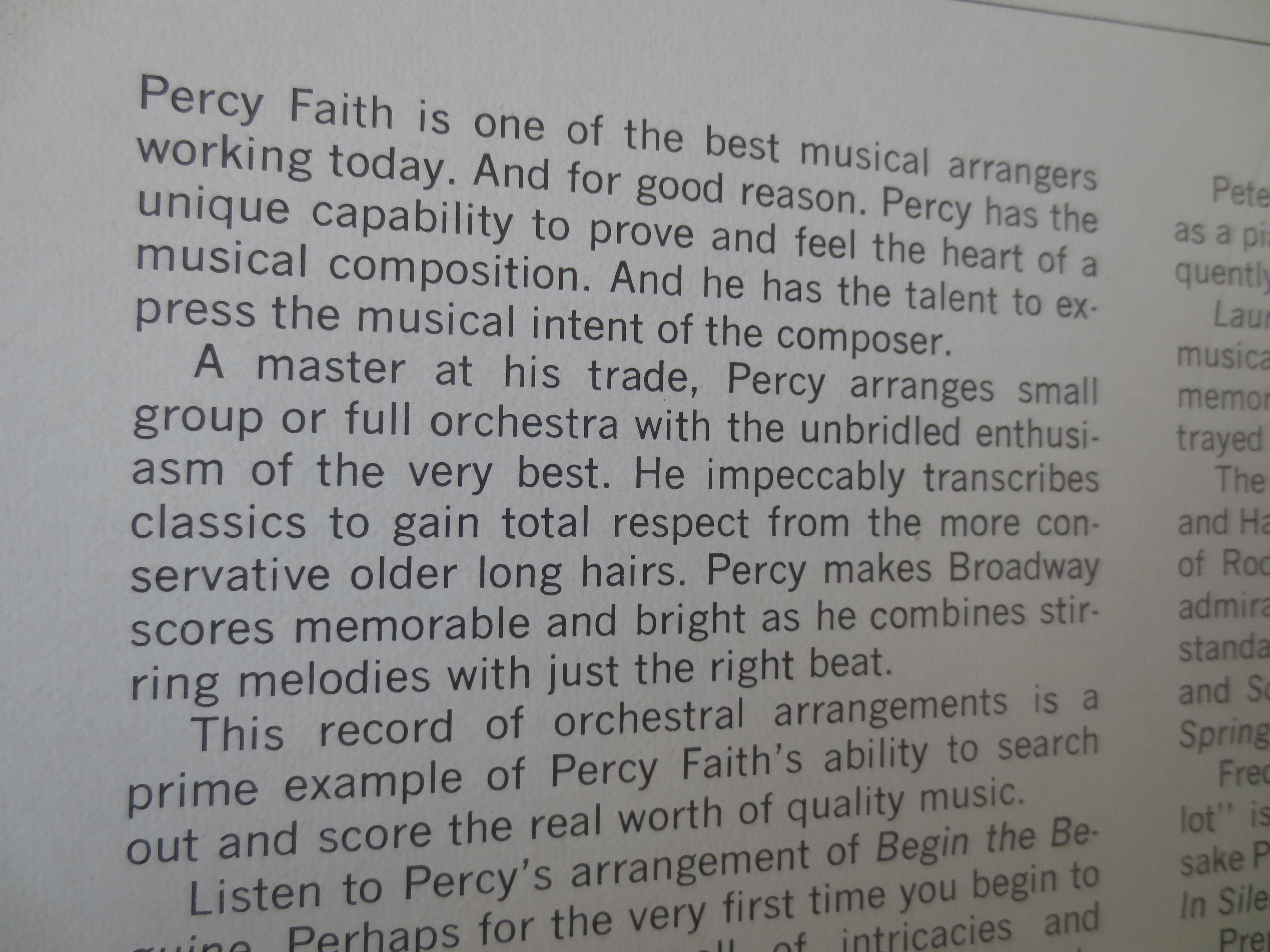 Percy Faith – Younger Than Springtime (1967) Vinyl LP