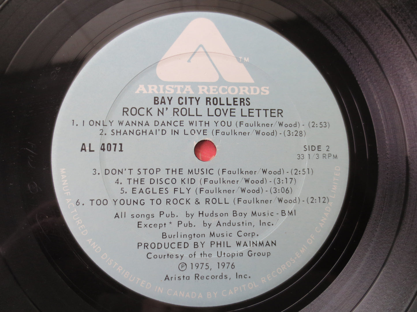The BAY CITY ROLLERS, Rock N' Roll, Love Letter, Pop Record, Vintage Vinyl, Record Vinyl, Record, Vinyl Lps, 1976 Records