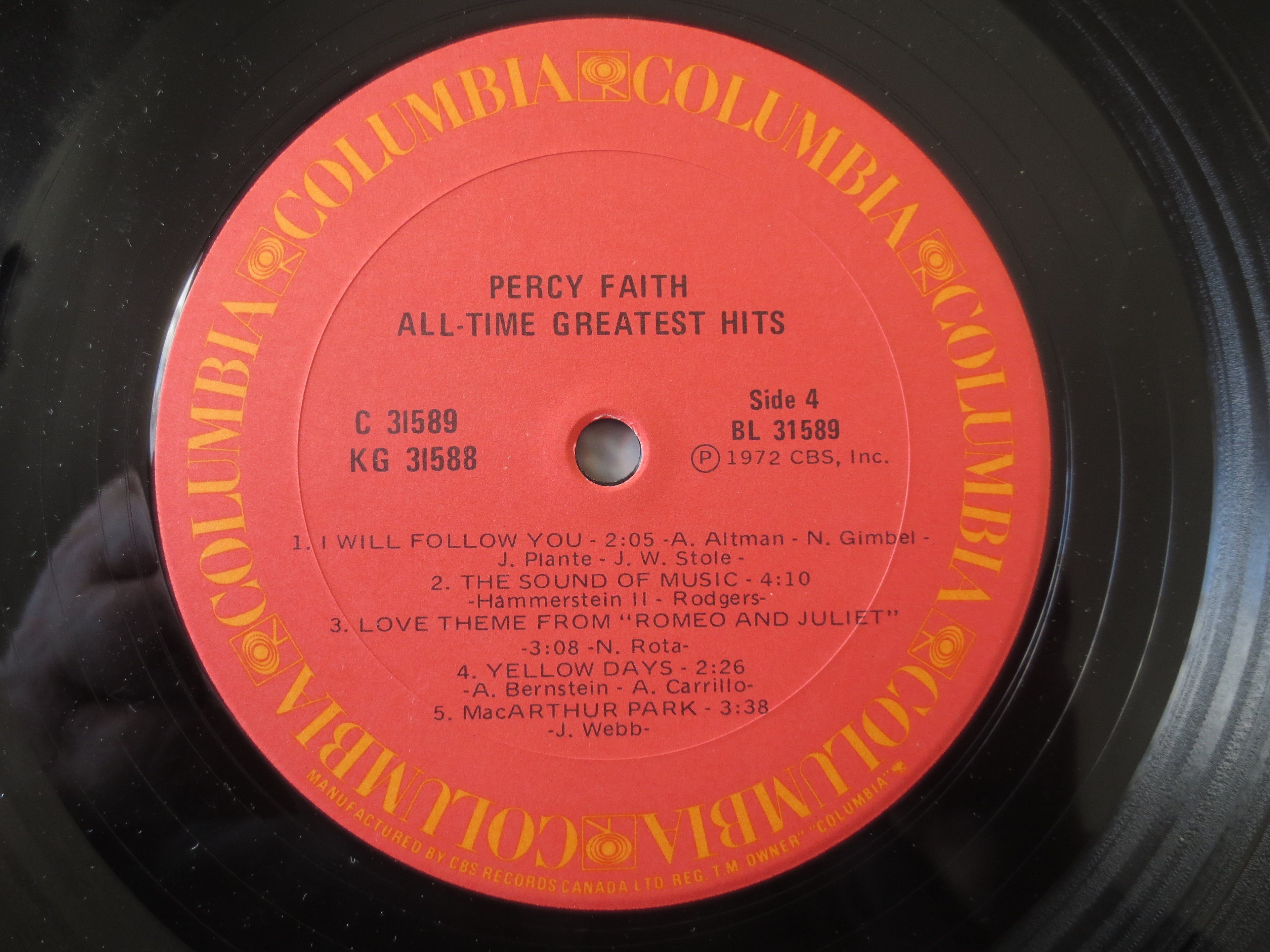 Percy Faith – All-Time Greatest Hits (1972) Double Vinyl LP
