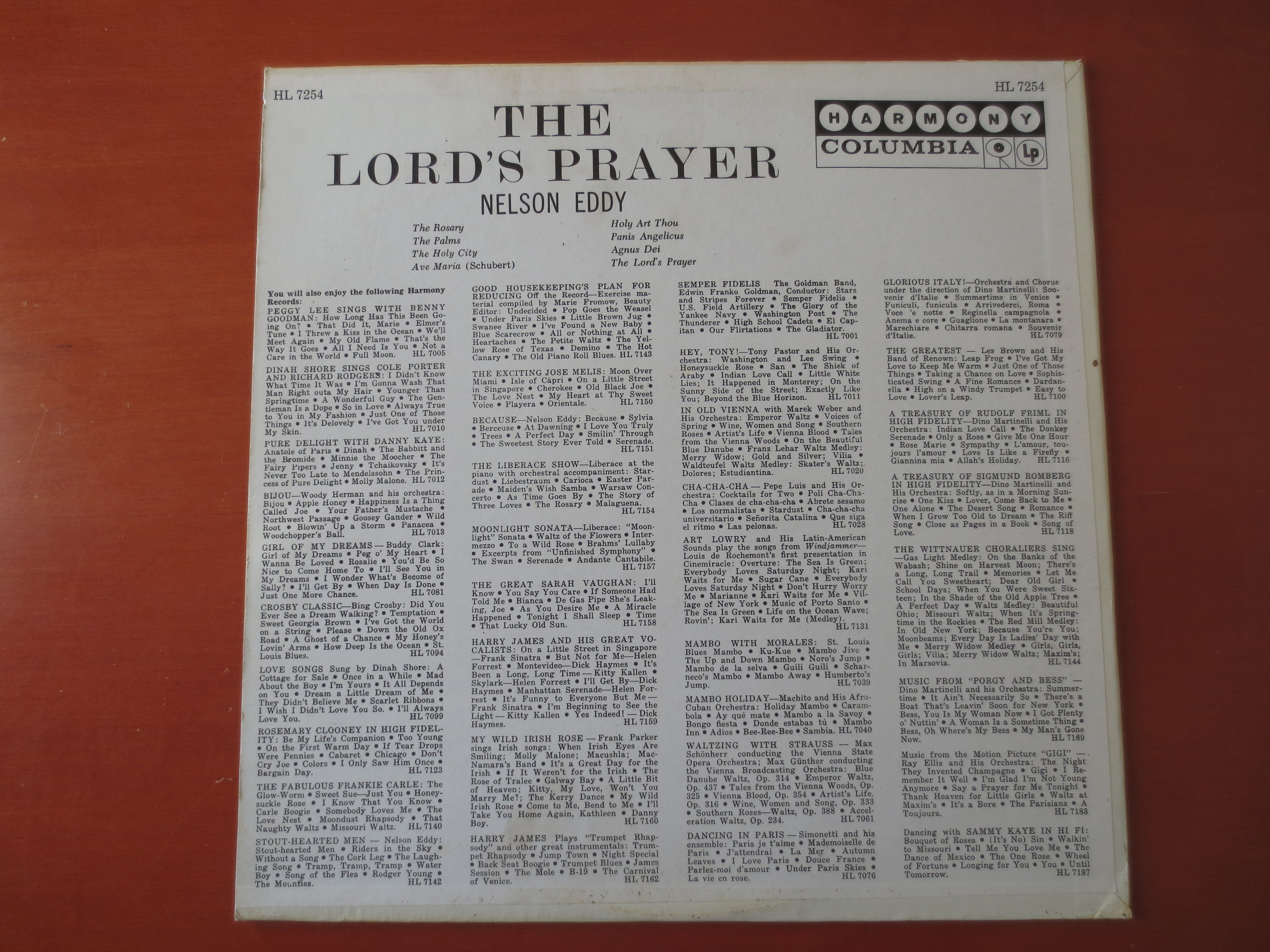 Nelson Eddy – The Lord's Prayer (1959) Vinyl LP