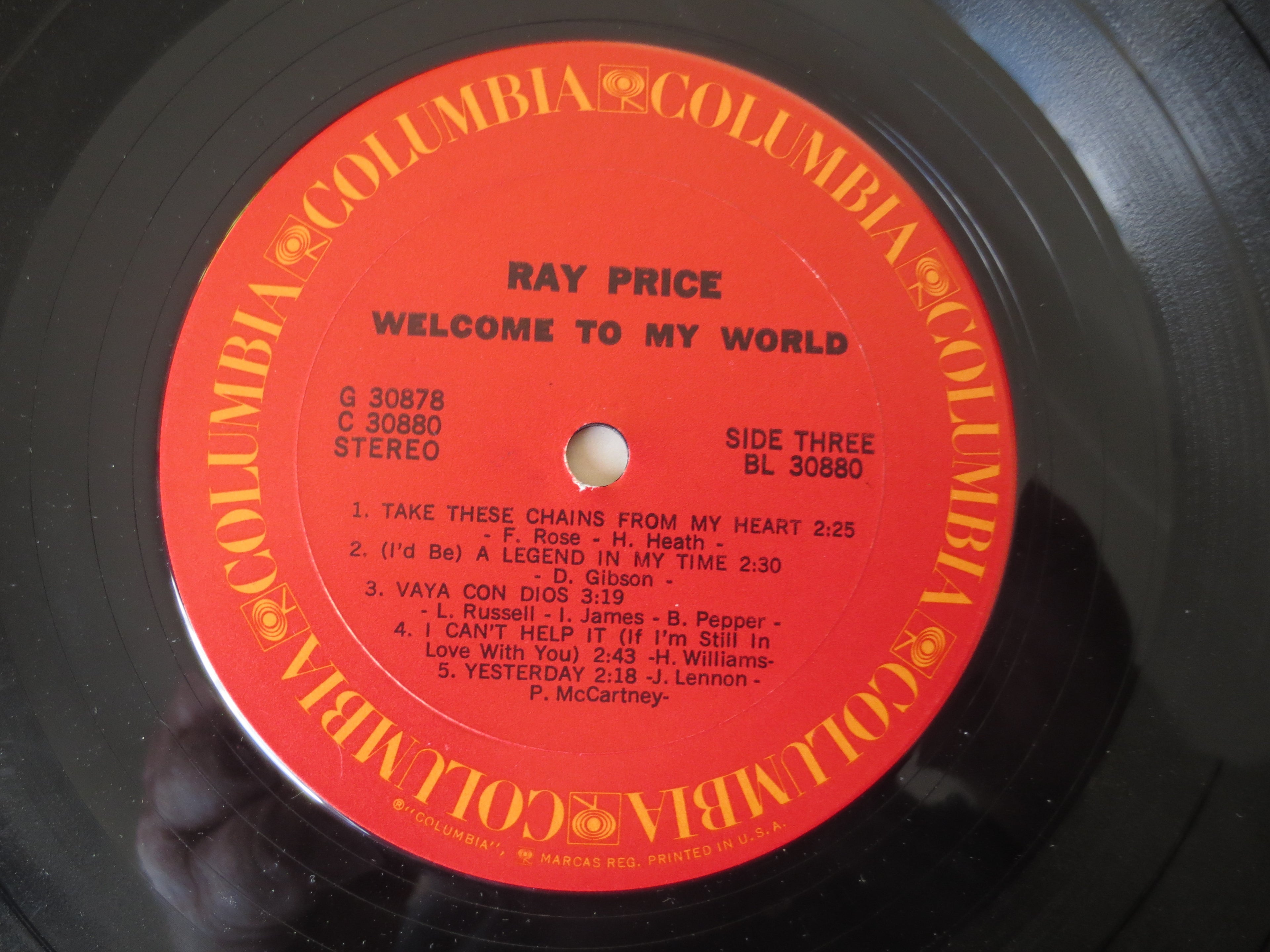 Ray Price – Welcome to My World (1971) Vinyl 2xLP