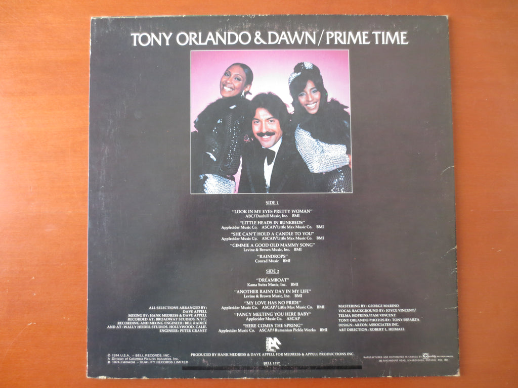Tony Orlando & Dawn – Prime Time (1974) Vinyl LP