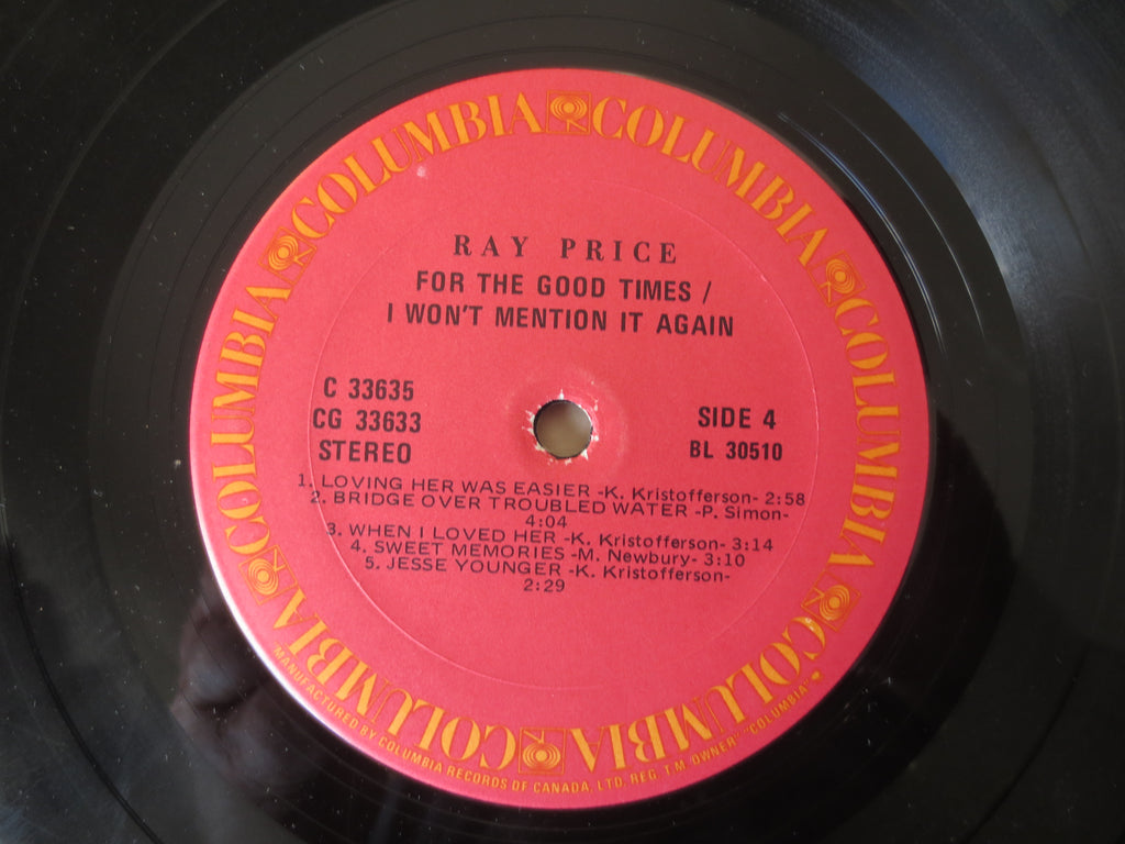 Ray Price – I Won't Mention It Again / For the Good Times (1975) Double Vinyl LP