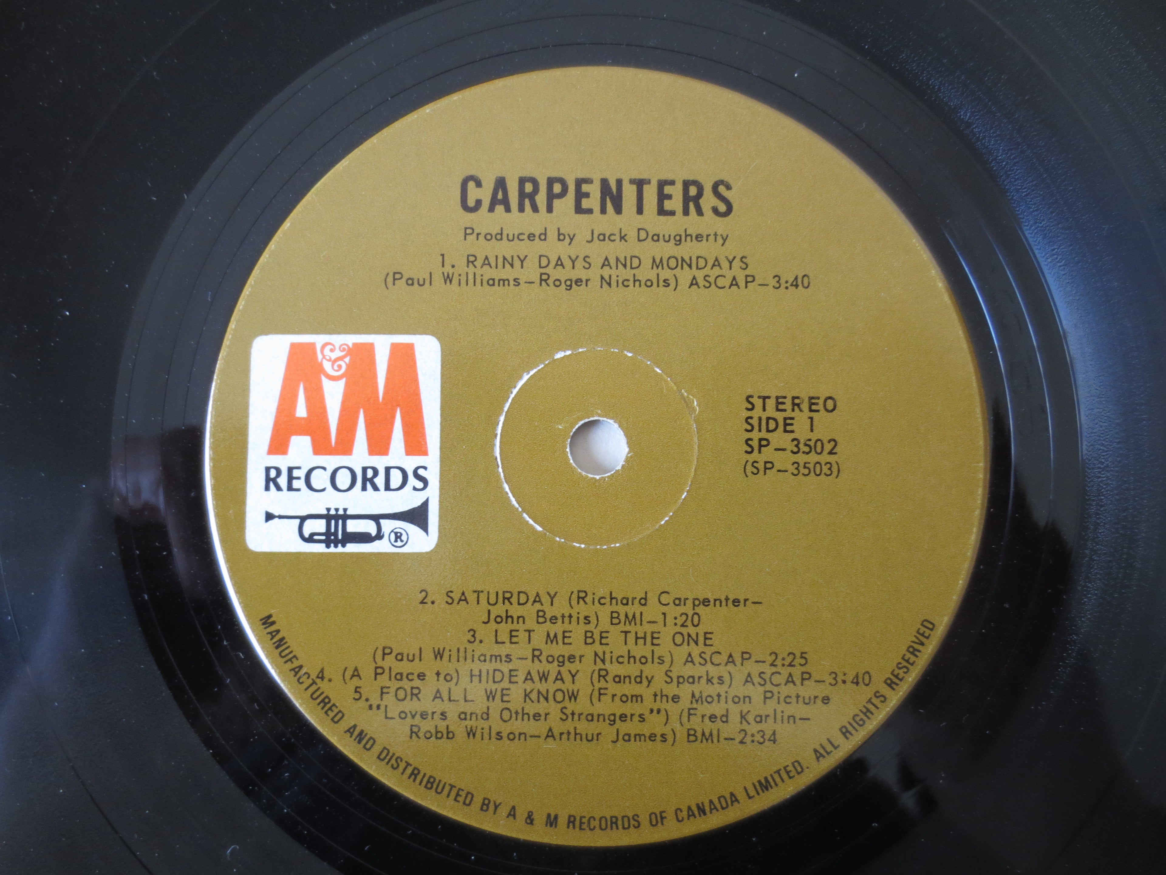The Carpenters – The Carpenters (1971) Vinyl LP