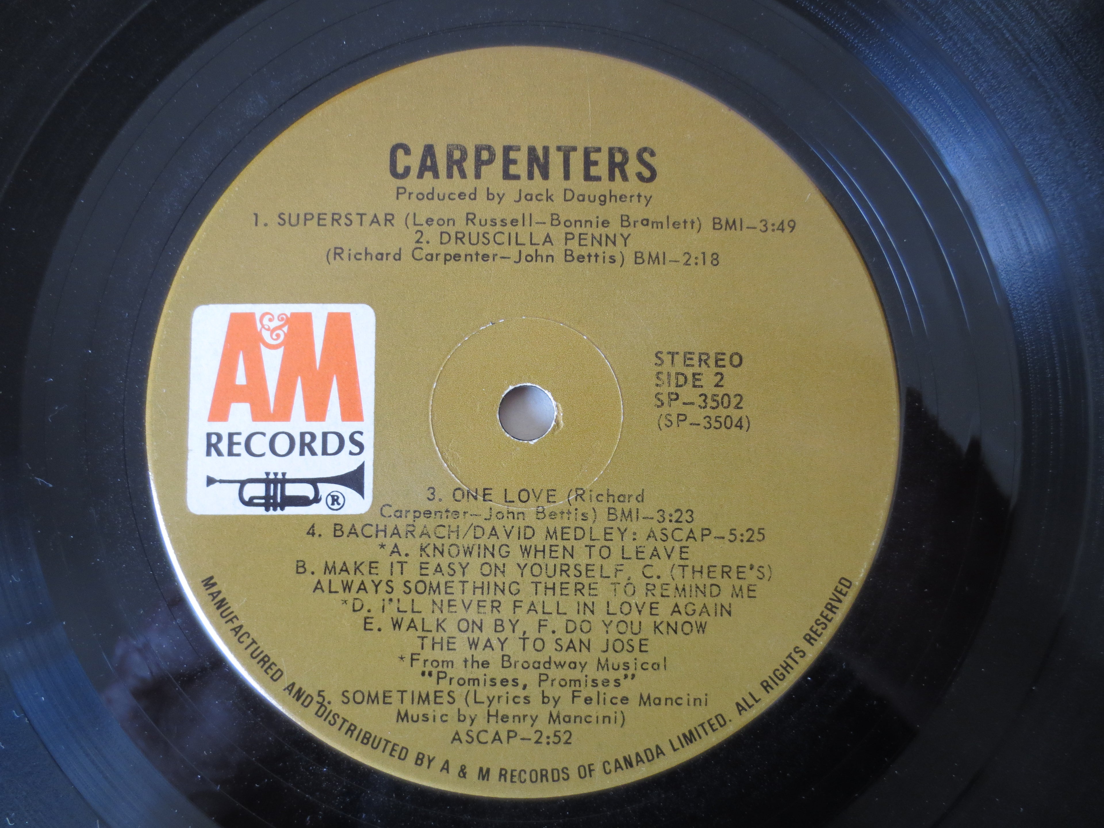The Carpenters – The Carpenters (1971) Vinyl LP