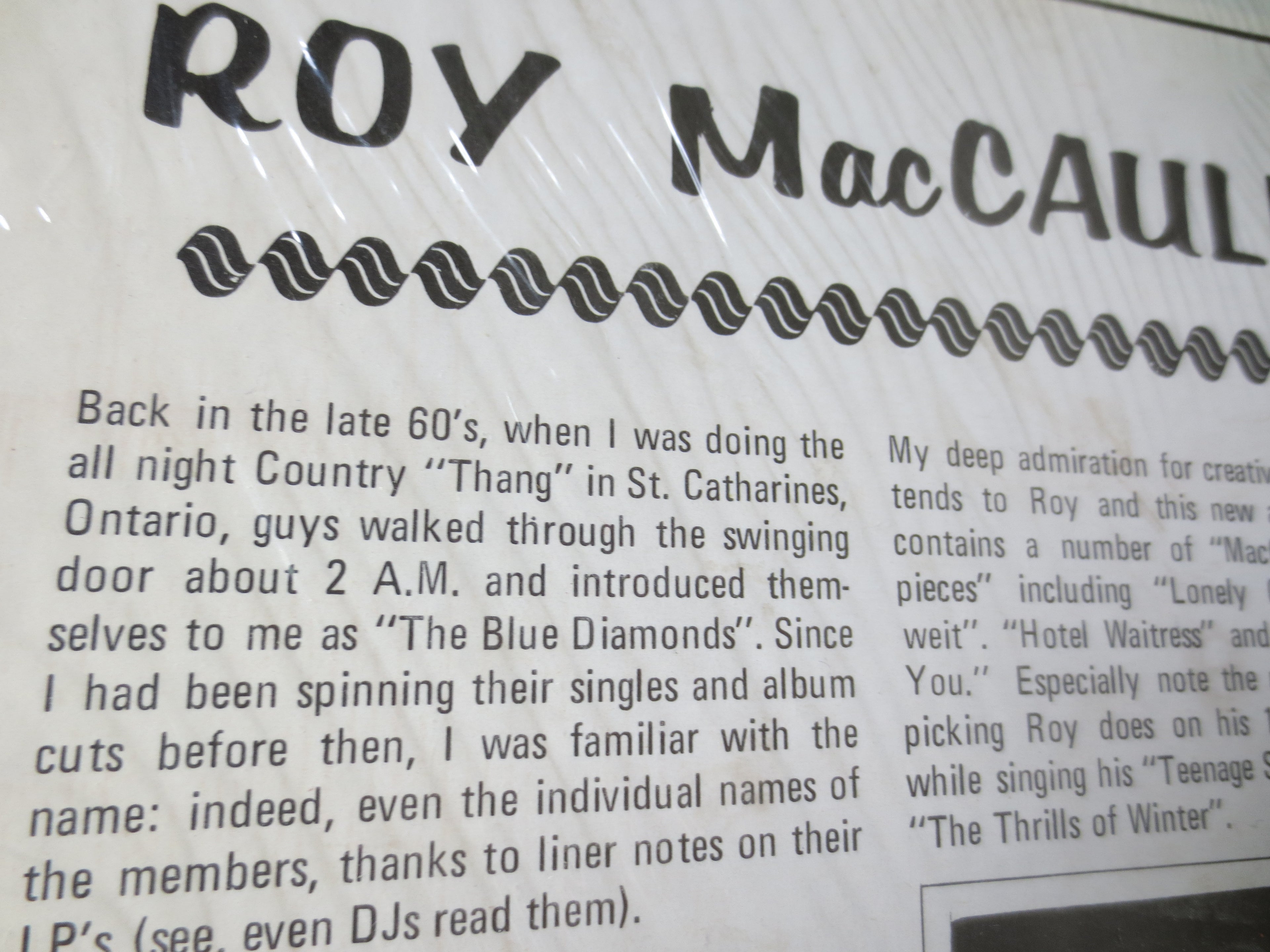 Roy MacCaull – Ballad of the Hotel Waitress, 1974 Vinyl LP