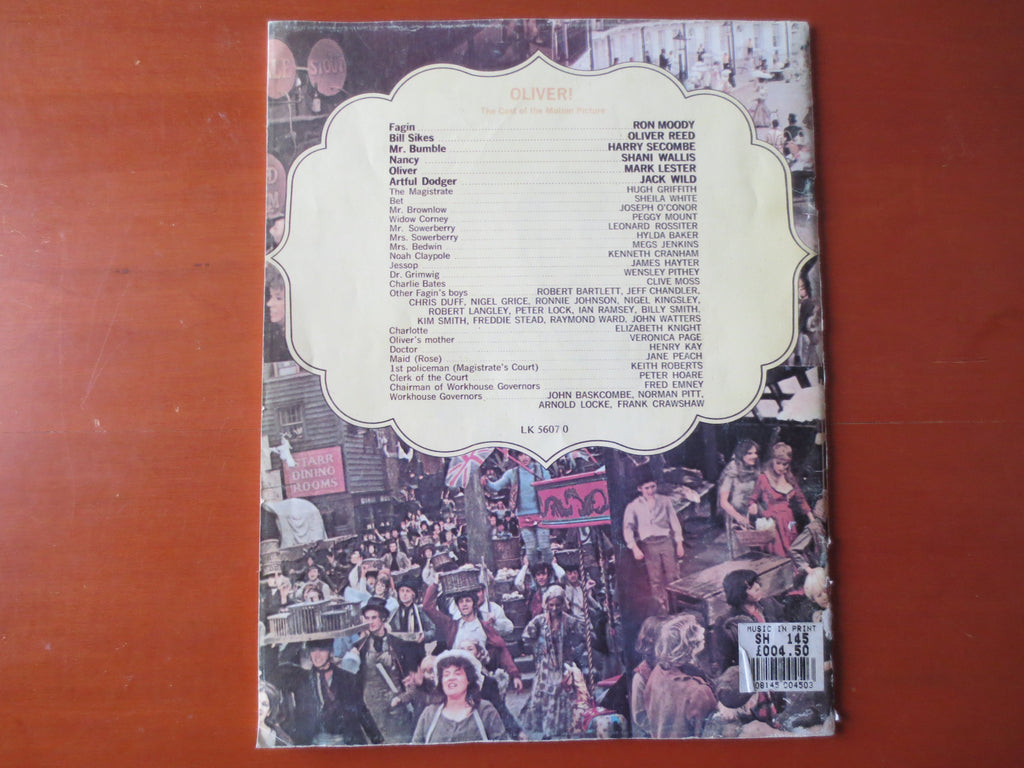 Oliver! – Original Motion Picture Soundtrack Songbook Sheet Music