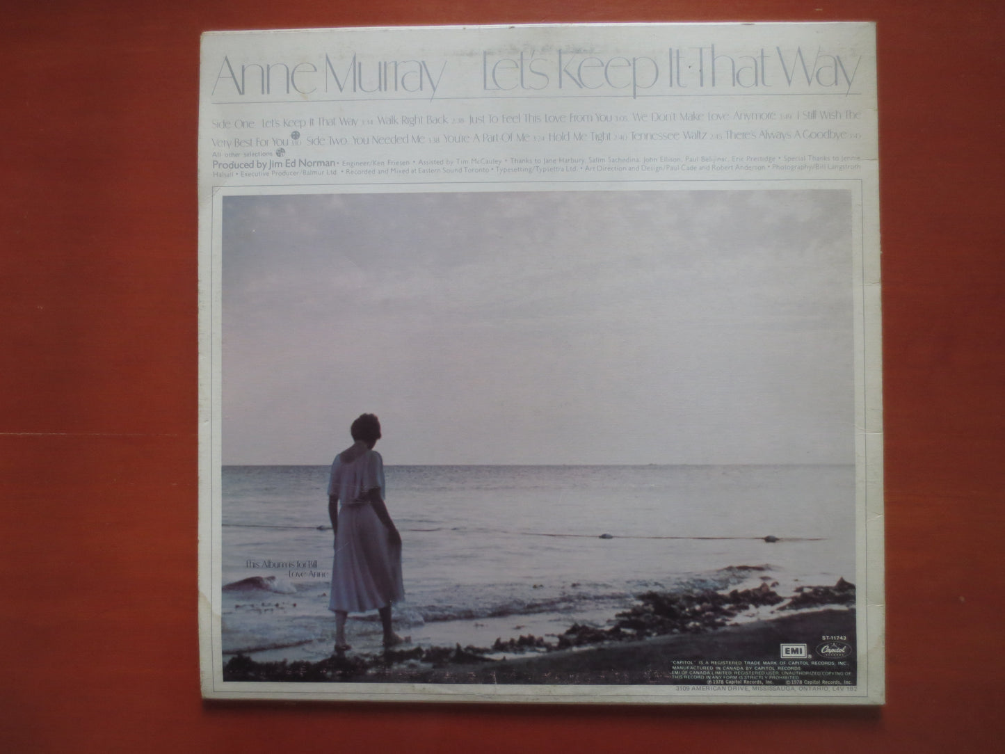 ANNE MURRAY, Lets Keep It That Way, Country Record, Vintage Vinyl, Record Vinyl, Records, Vinyl Record, Vinyl, 1978 Records