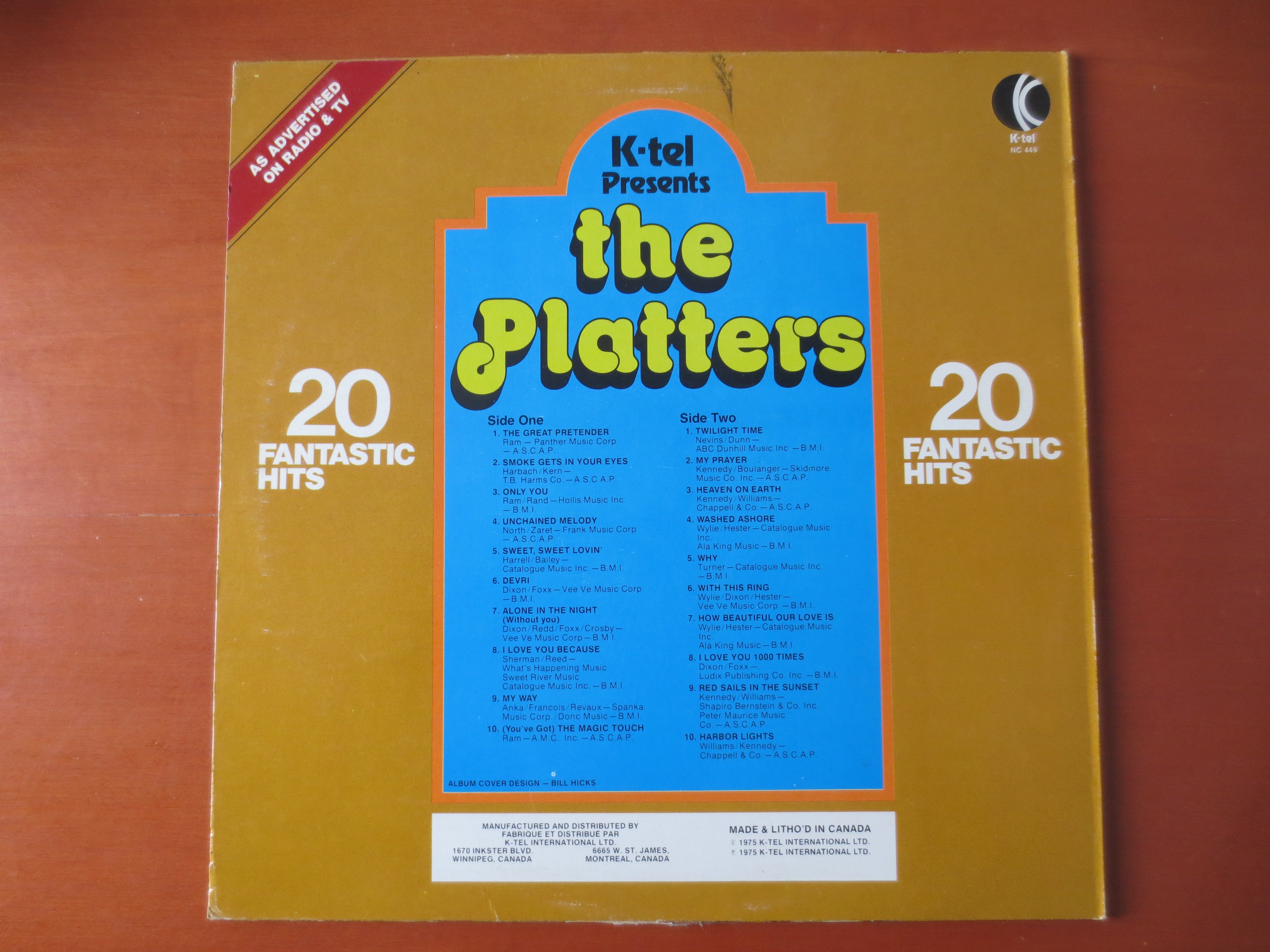 The Platters – 20 Fantastic Hits (1975) Vinyl LP